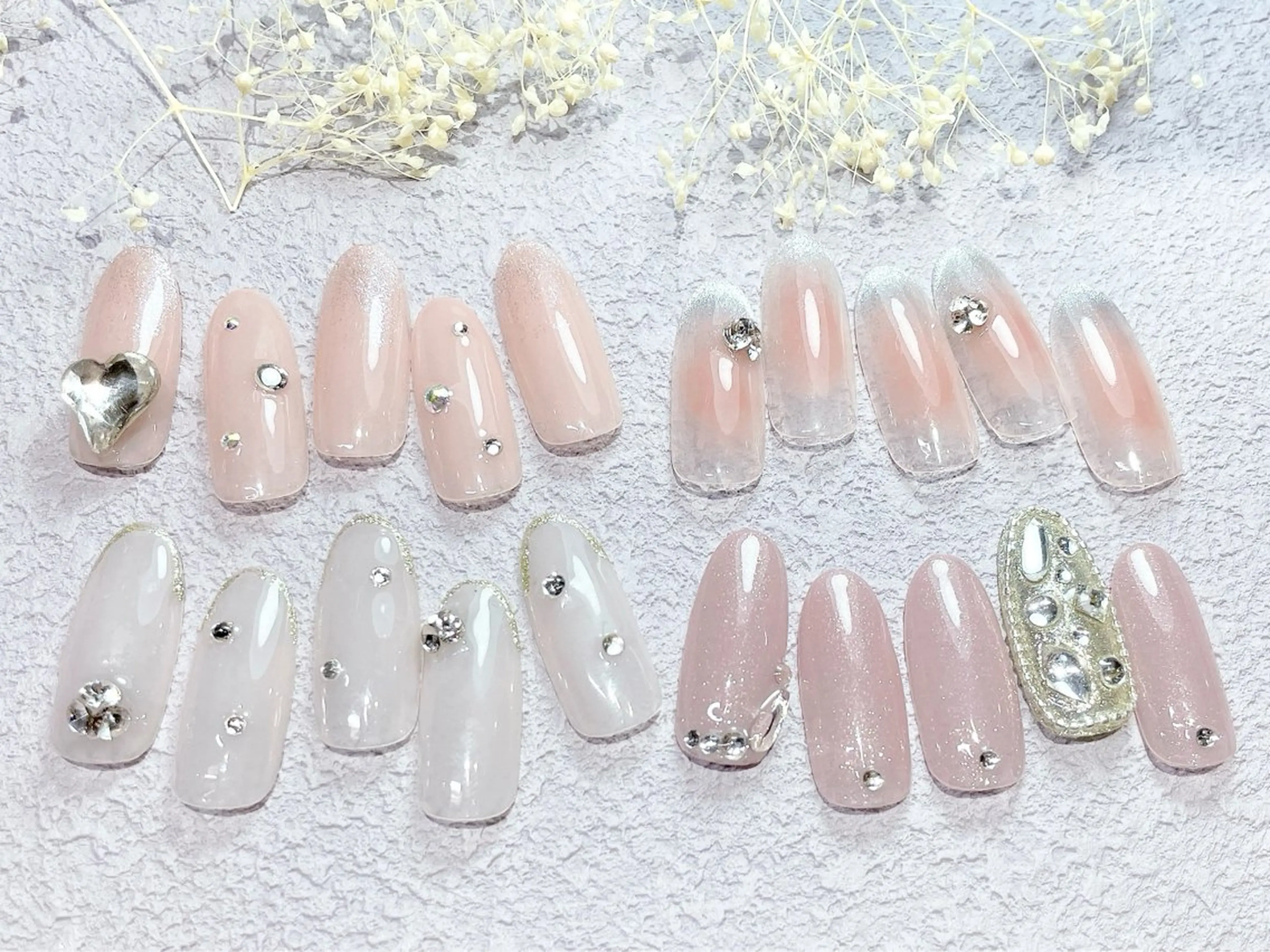 キラキラが好きな方にオススメ！ワンホンネイル【ご新規様オフ無料】/パラジェル、フィルイン/オフィス　シンプルネイルの写真