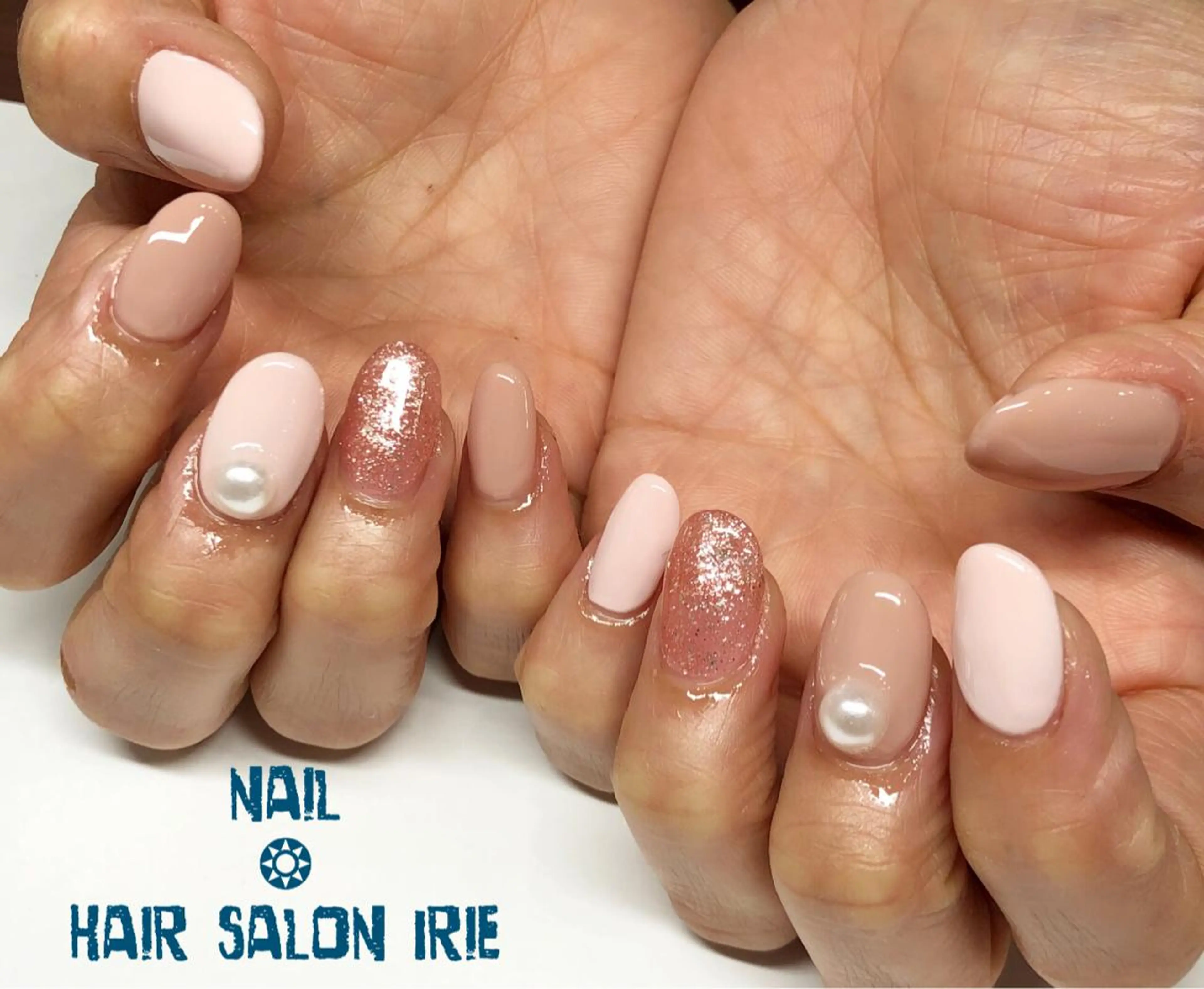 ネイル 長さ出し ハンドネイル ハンドケア Hair salon Irie所属・與儀 知佳のネイルデザイン