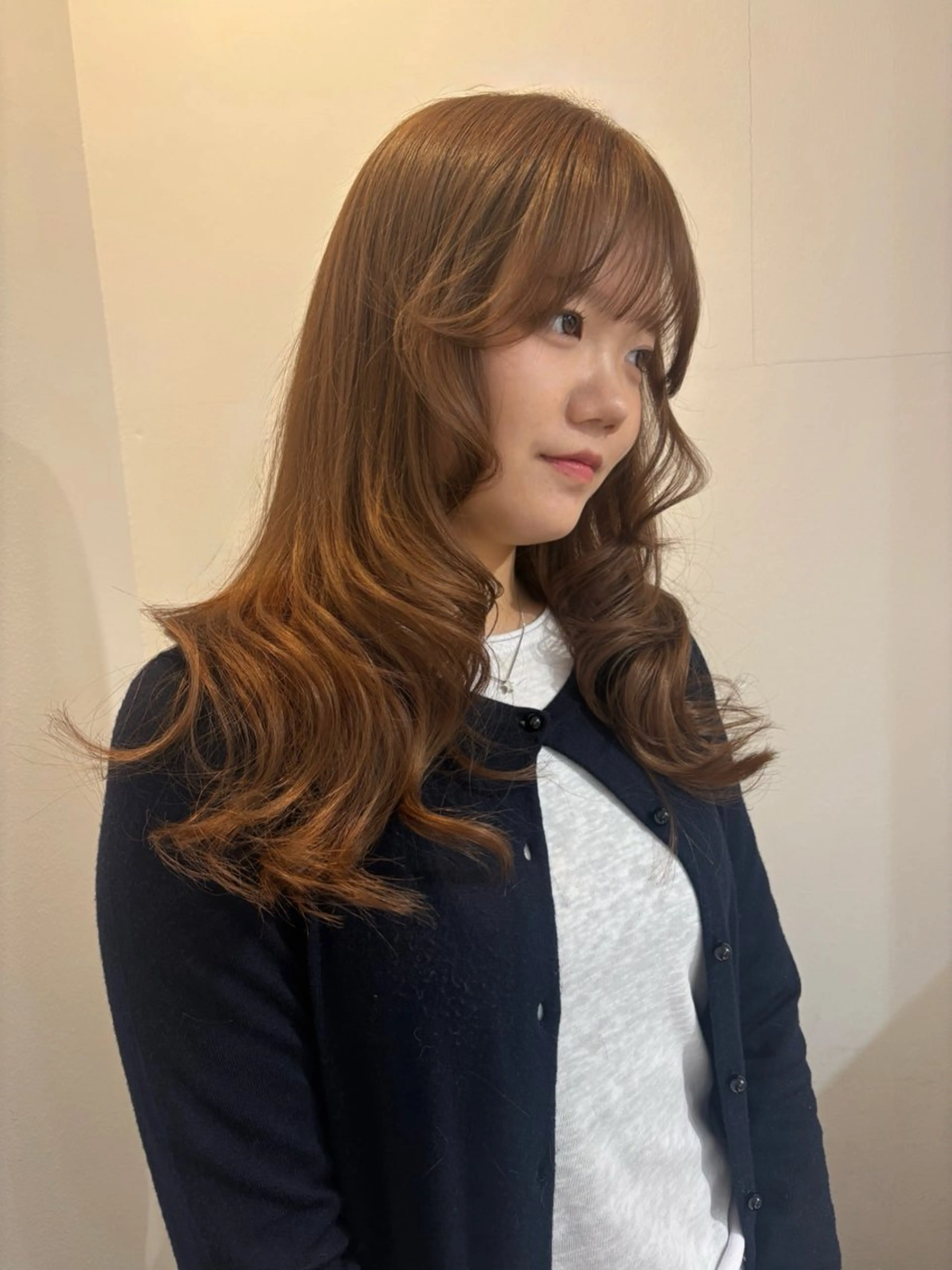 セミロング カラー ベージュカラー ブリーチ ケアブリーチ 透明感カラー ラベンダーカラー カット ヘアカラー トリートメント kanami/ 中崎町美容室のヘアスタイル