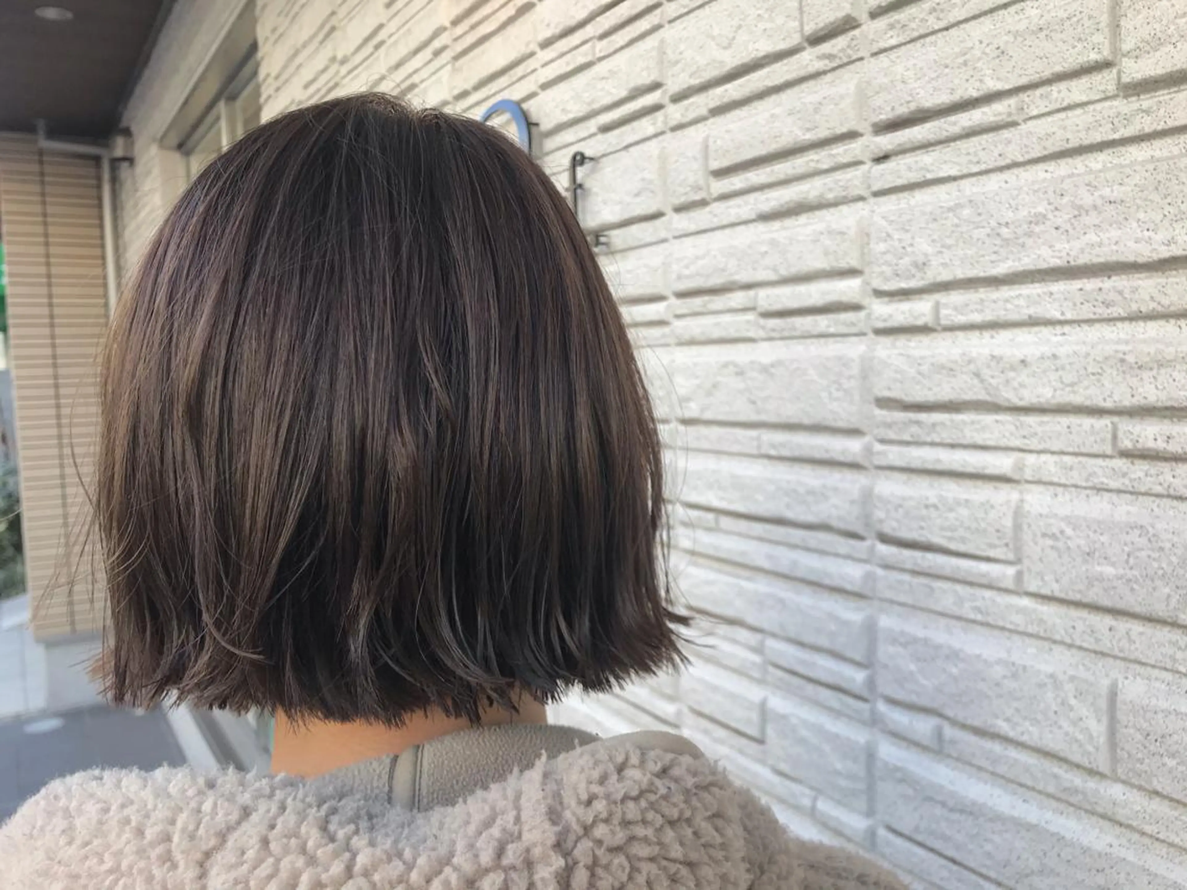 ミディアム カラー 暖色カラー🍊 ボブ🌿顔周りcutのヘアスタイル