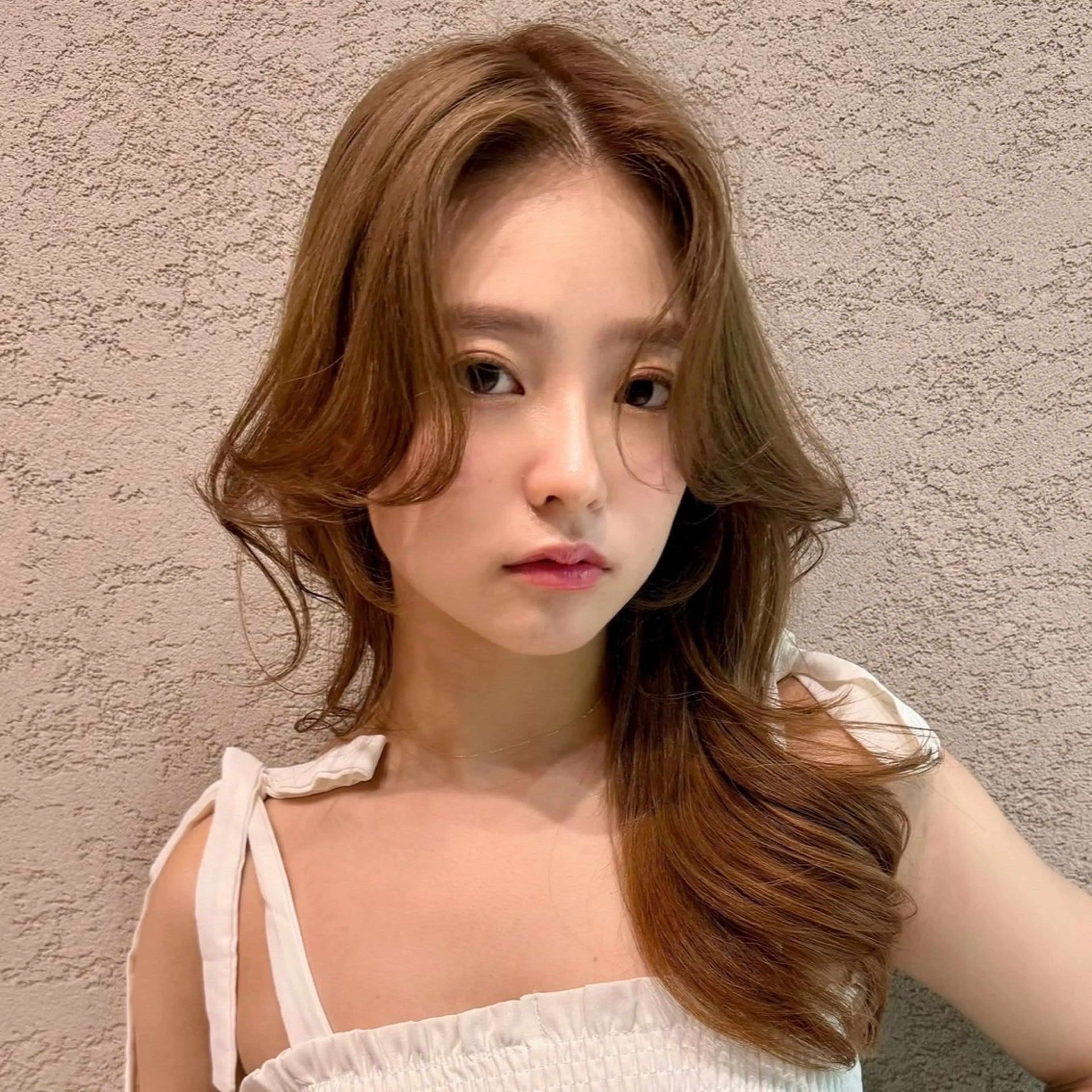 セミロング カラー 似合わせカット カット ヘアカラー トリートメント レイヤー/髪質改善 Lond ambreのヘアスタイル