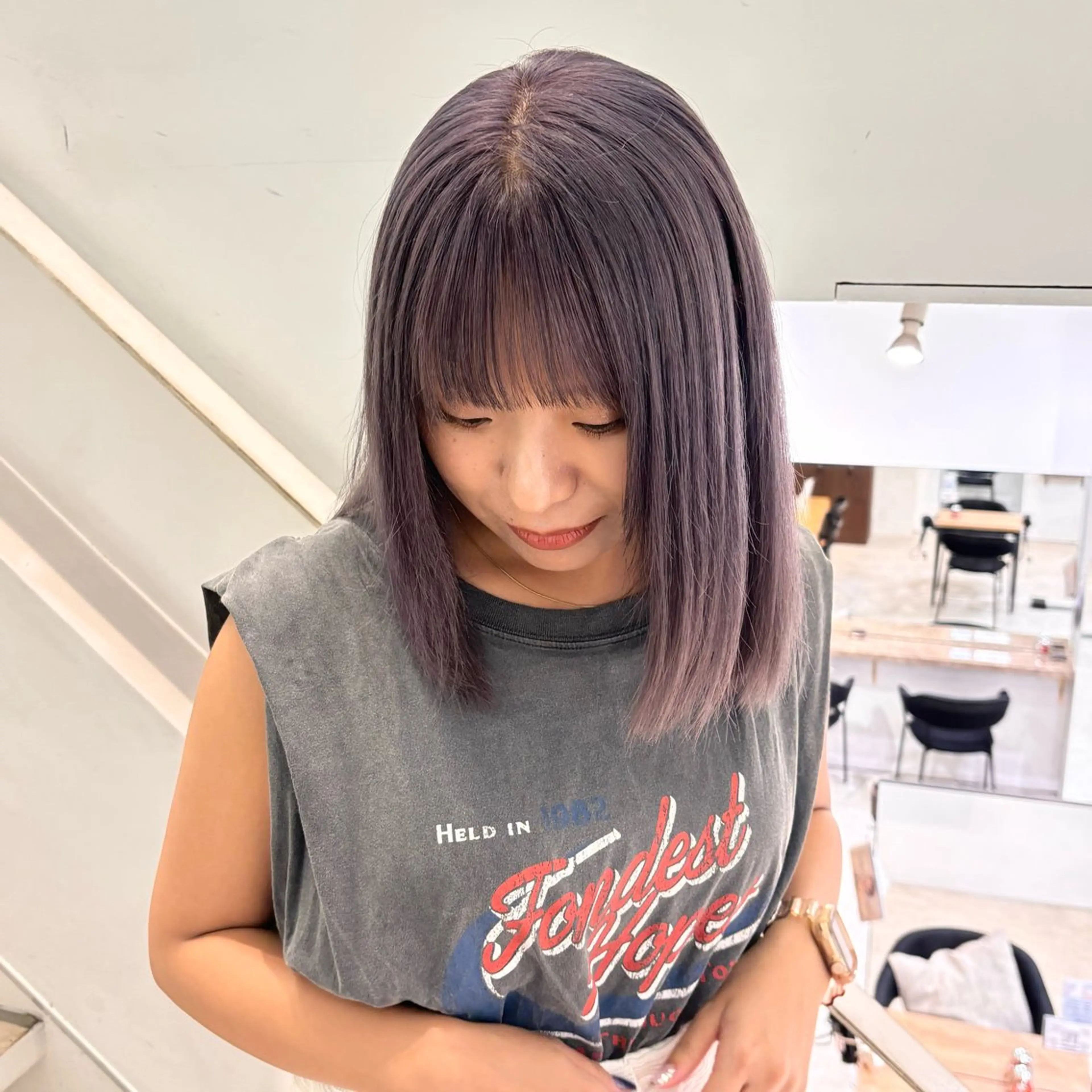 カラー 🎀韓国ボブ/ハイト ーン/まりん🎀のヘアスタイル