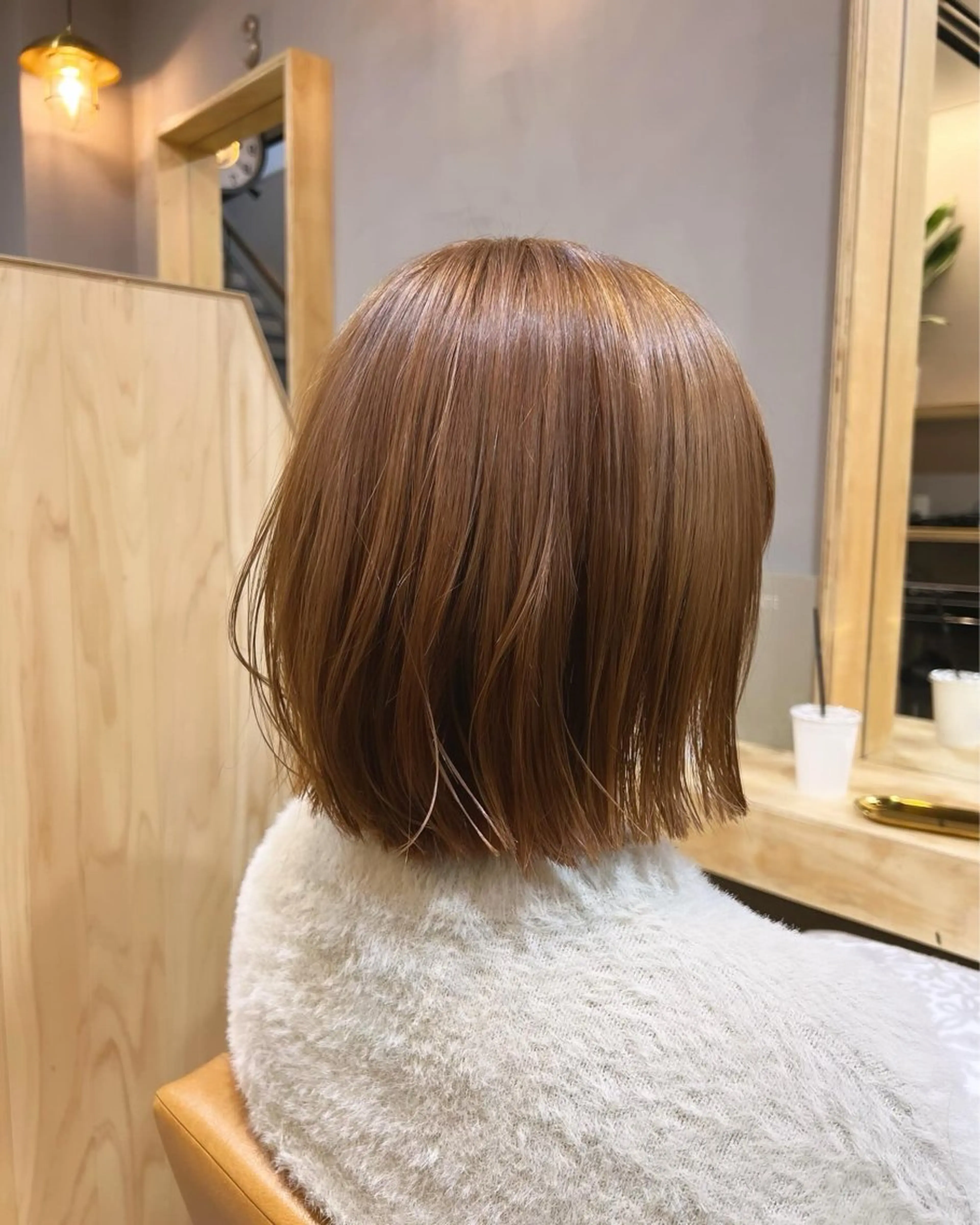ショート カラー 切りっぱなしボブ ボブ 神戸ボブ✂️ ioe三宮/田 伸佳のヘアスタイル