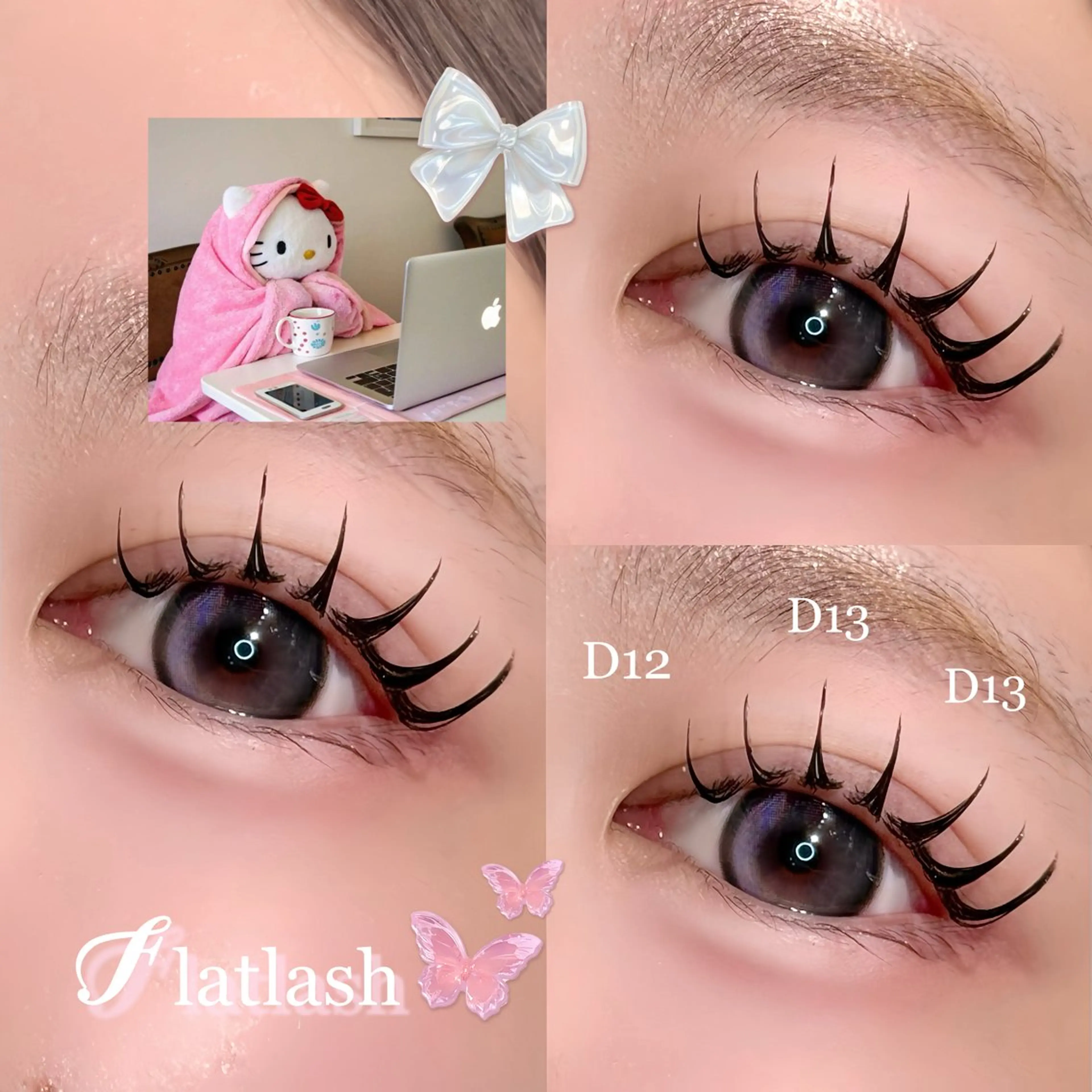 🍬マツエク140本(フラットラッシュ)🍬 LEDに変更・ブラウンに変更・下エク追加可🙆🏼の写真