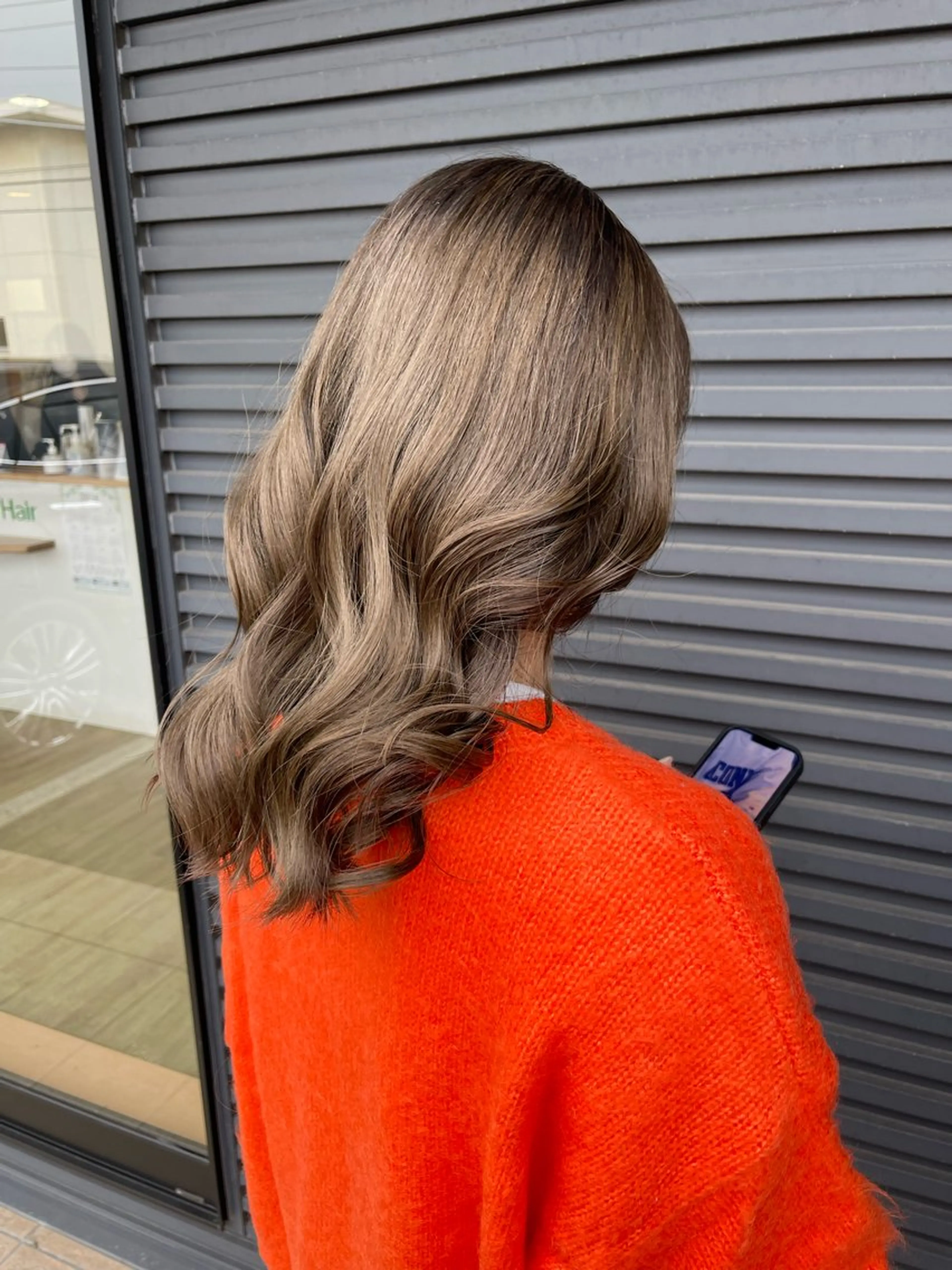 セミロング カラー ベージュカラー 透明感カラー ダブルカラー SALOWIN 岡山店所属・ボブ/艶カラー/ manaka 🥣のヘアスタイル