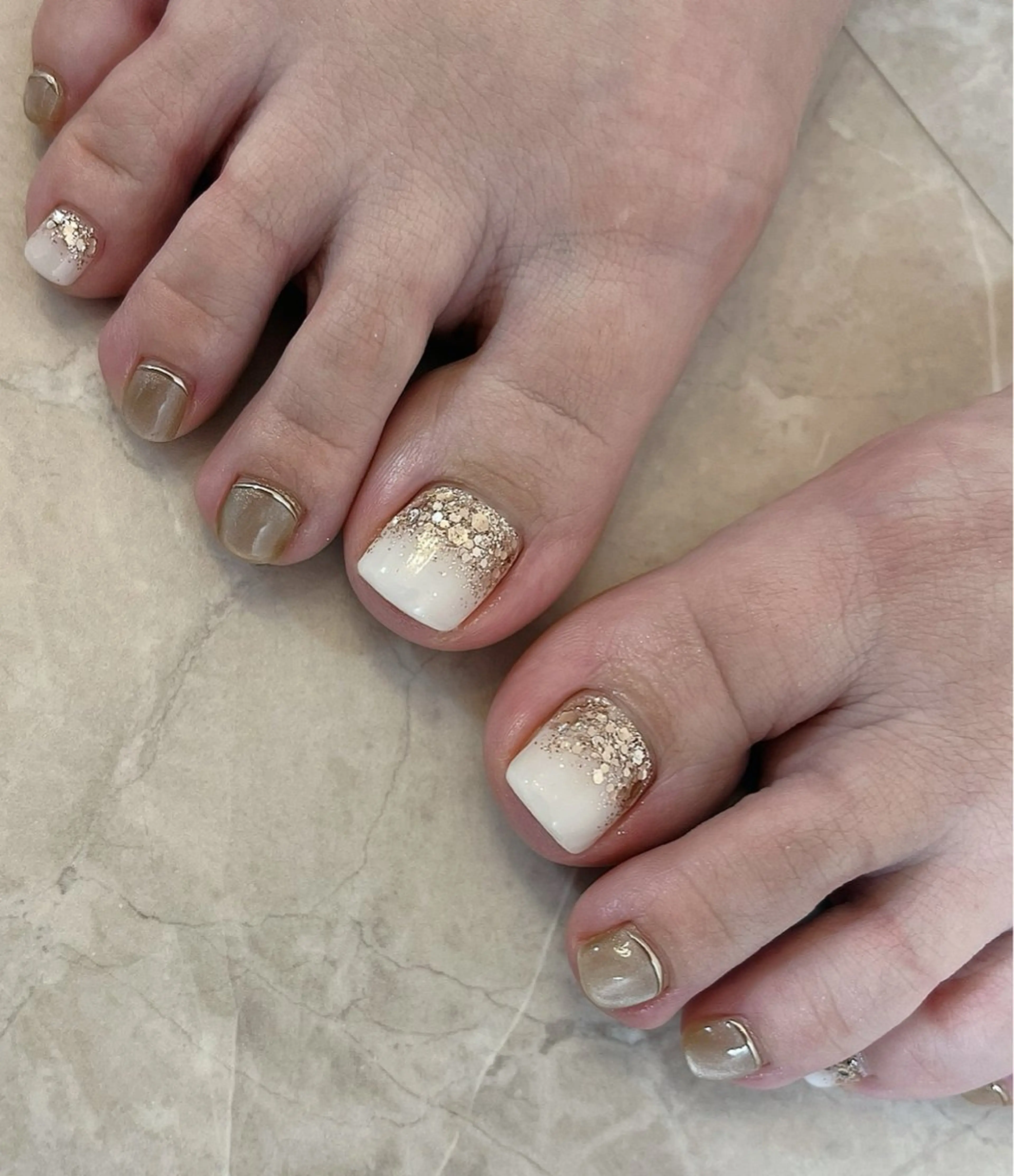 ネイル フットネイル ジェルネイル 韓国ネイル フットネイル nail salon Lauleaのネイルデザイン