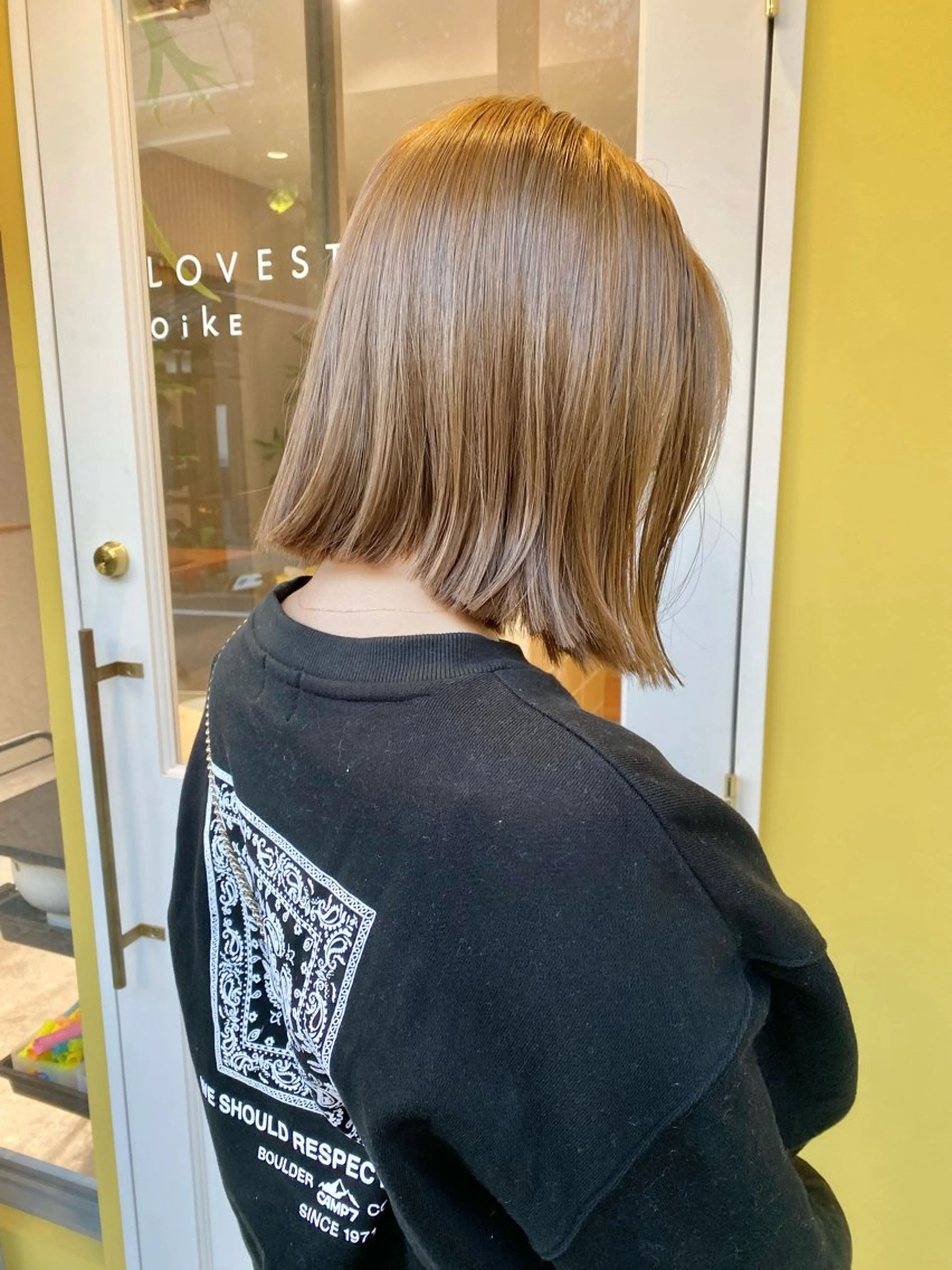 ミディアム カラー 髪質改善 カット ヘアカラー トリートメント LOVESTOIKE 堂本のヘアスタイル