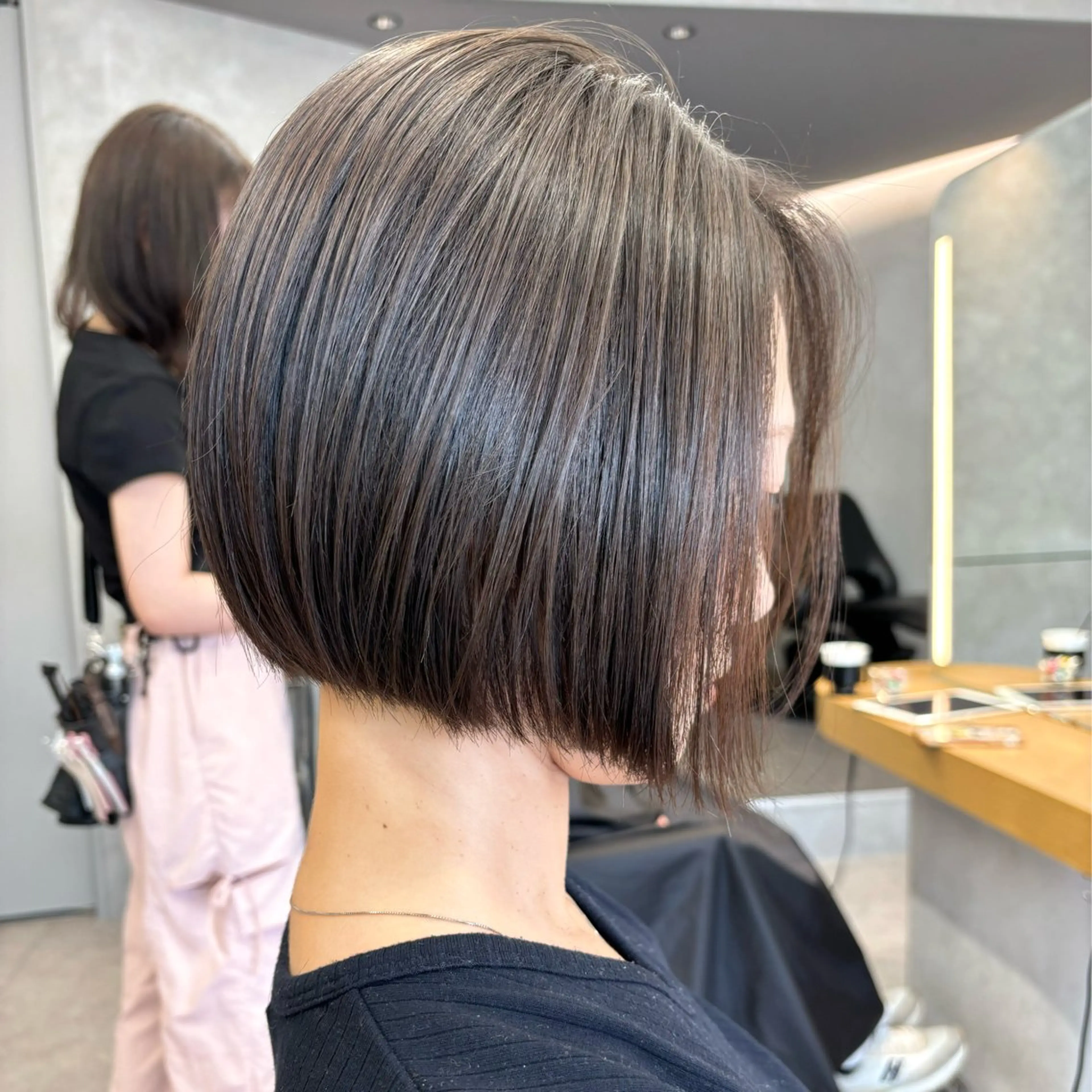 ショート 切りっぱなしボブ ボブ ボブ/透明感カラー/ 似合わせ🌿高田知那のヘアスタイル