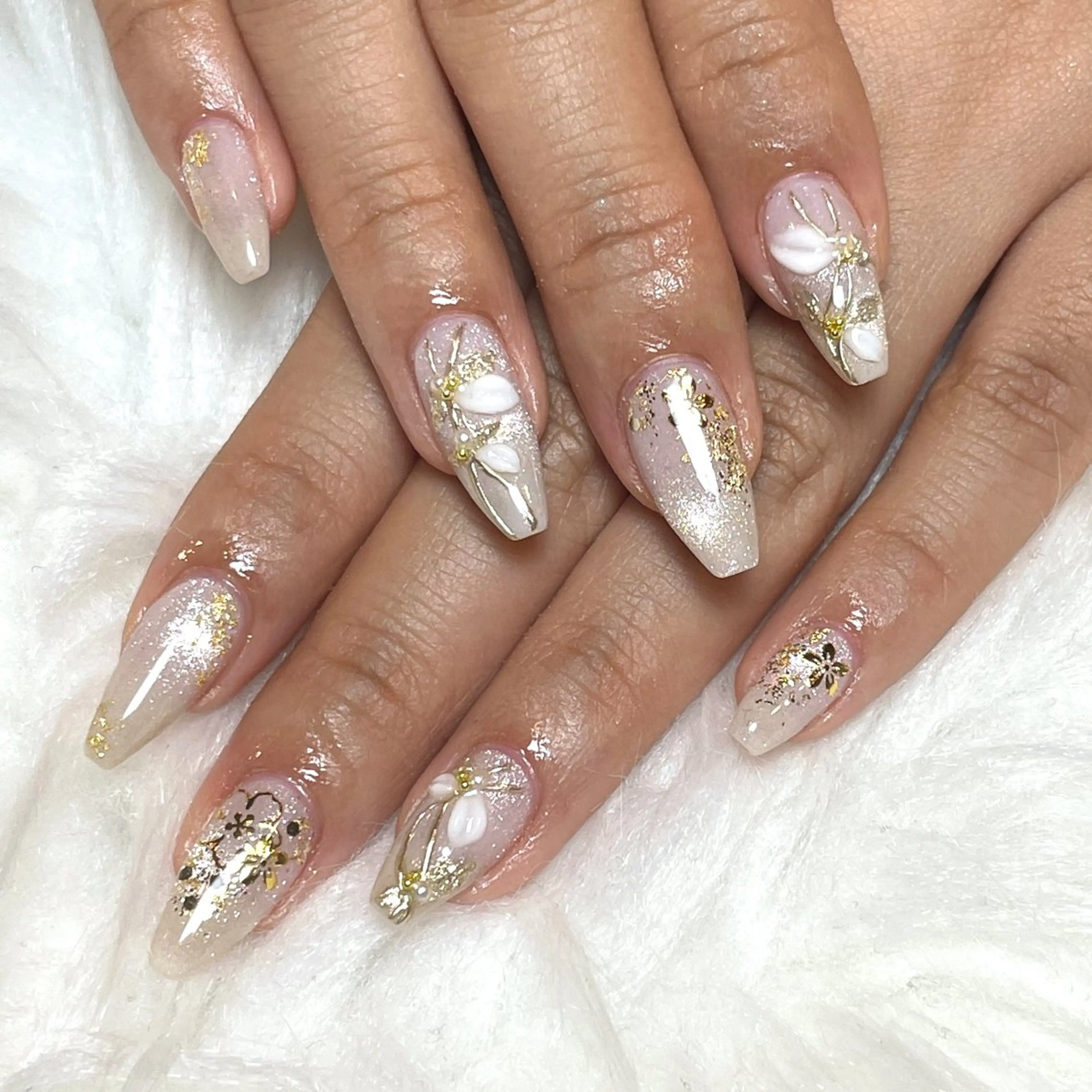 ネイル 成人式 ハンドネイル nailsalon Moa【モア】所属・yurika 🌷.*･ﾟのネイルデザイン