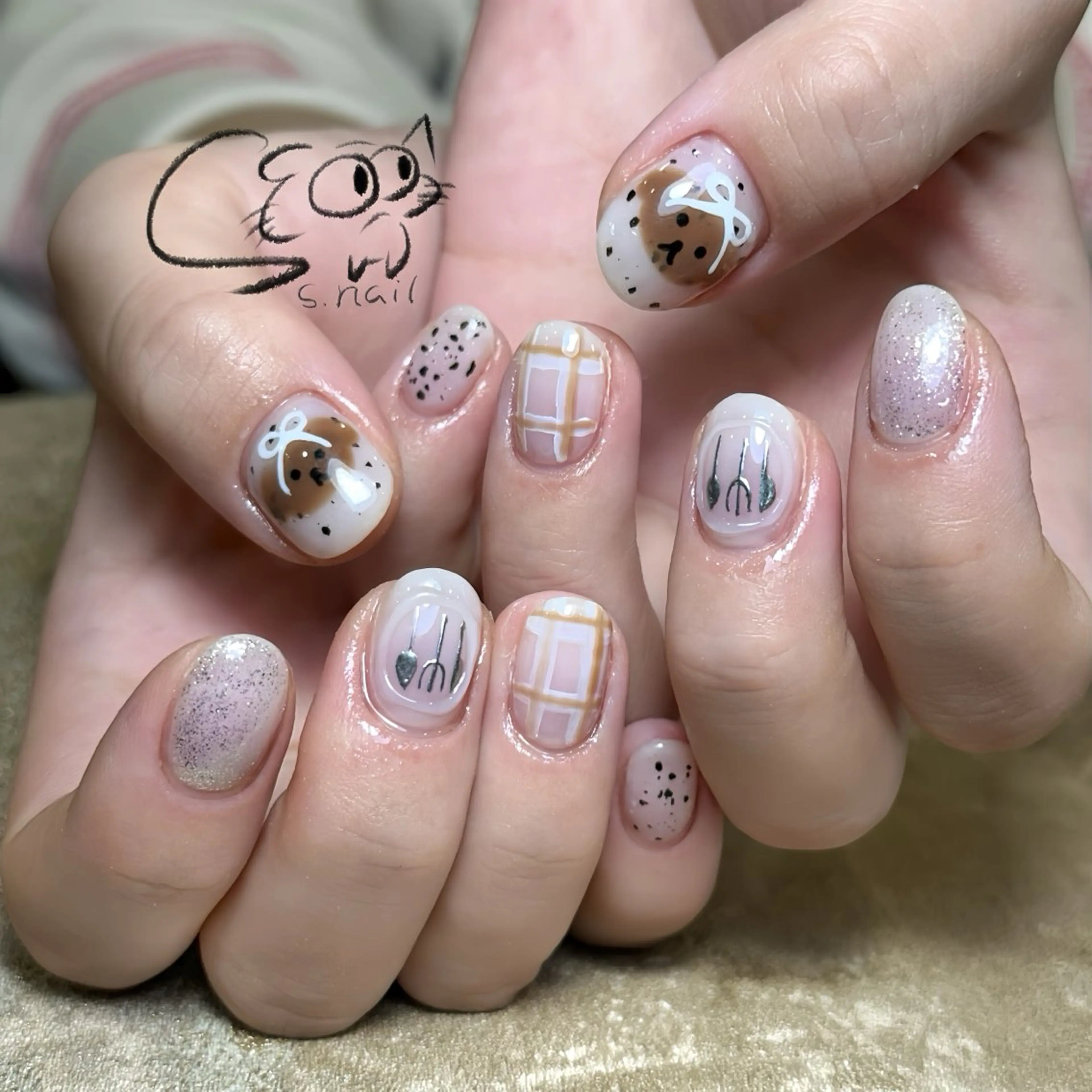 ネイル チークネイル フレンチネイル グラデーション マグネットネイル ワンカラーネイル ハンドネイル S.nail所属・S.nail _のネイルデザイン