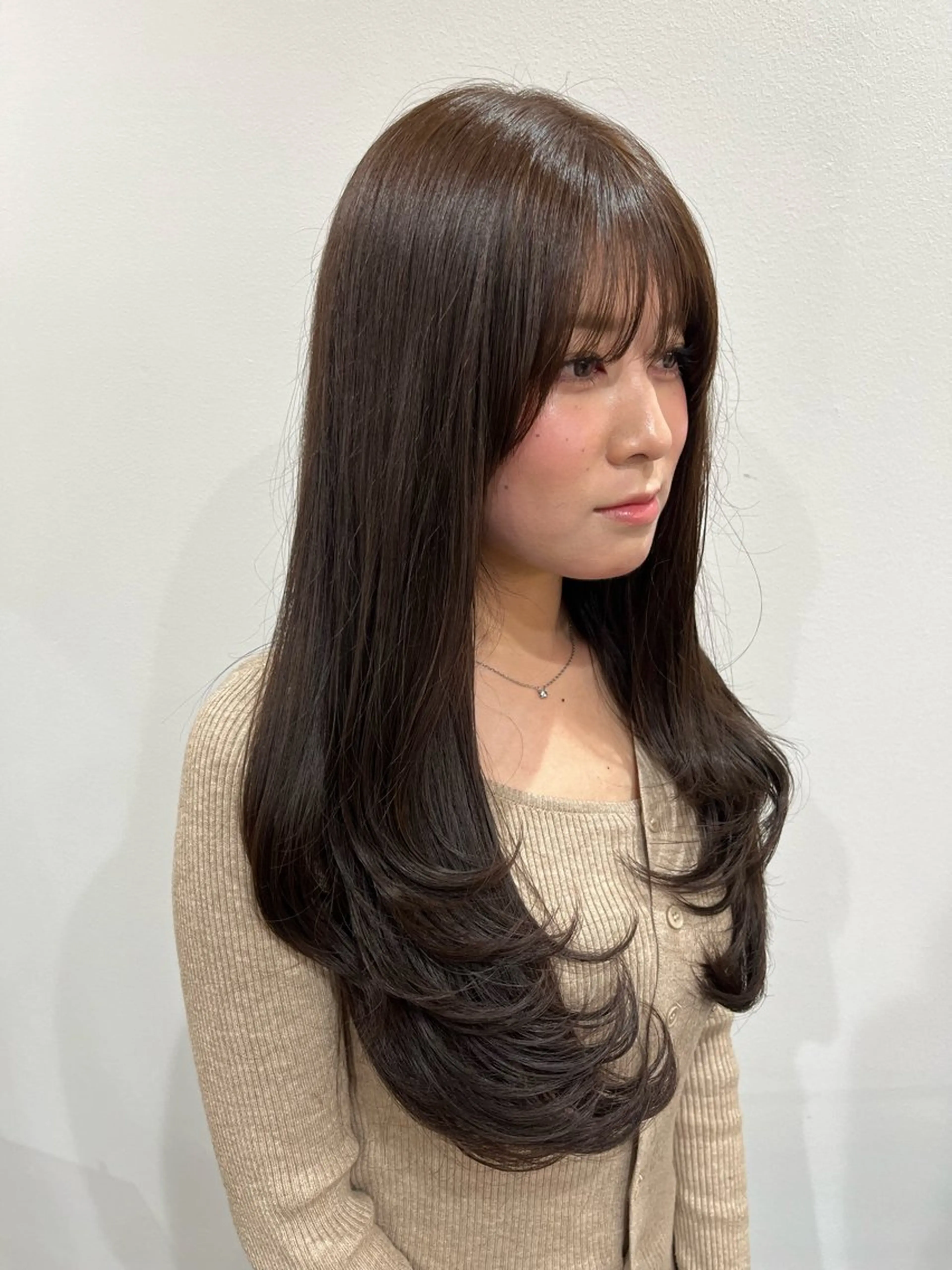 ロング カラー レイヤーカット カット ヘアカラー 髪質改善/艶髪/透明 感カラー🫧ｼｽﾞｸのヘアスタイル