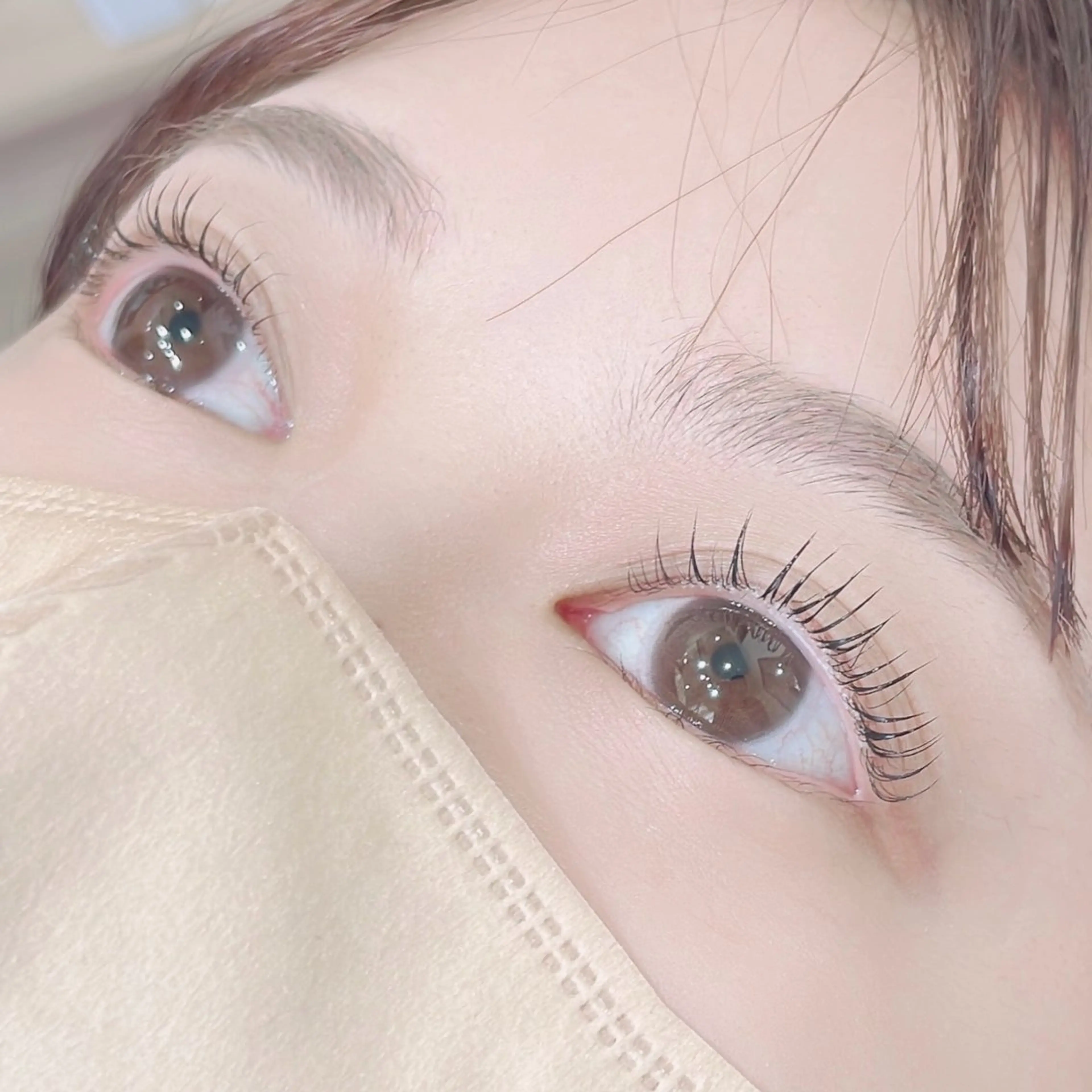 中顔面短縮🩵上下まつ毛パーマ【トリートメント美容液込み】の写真