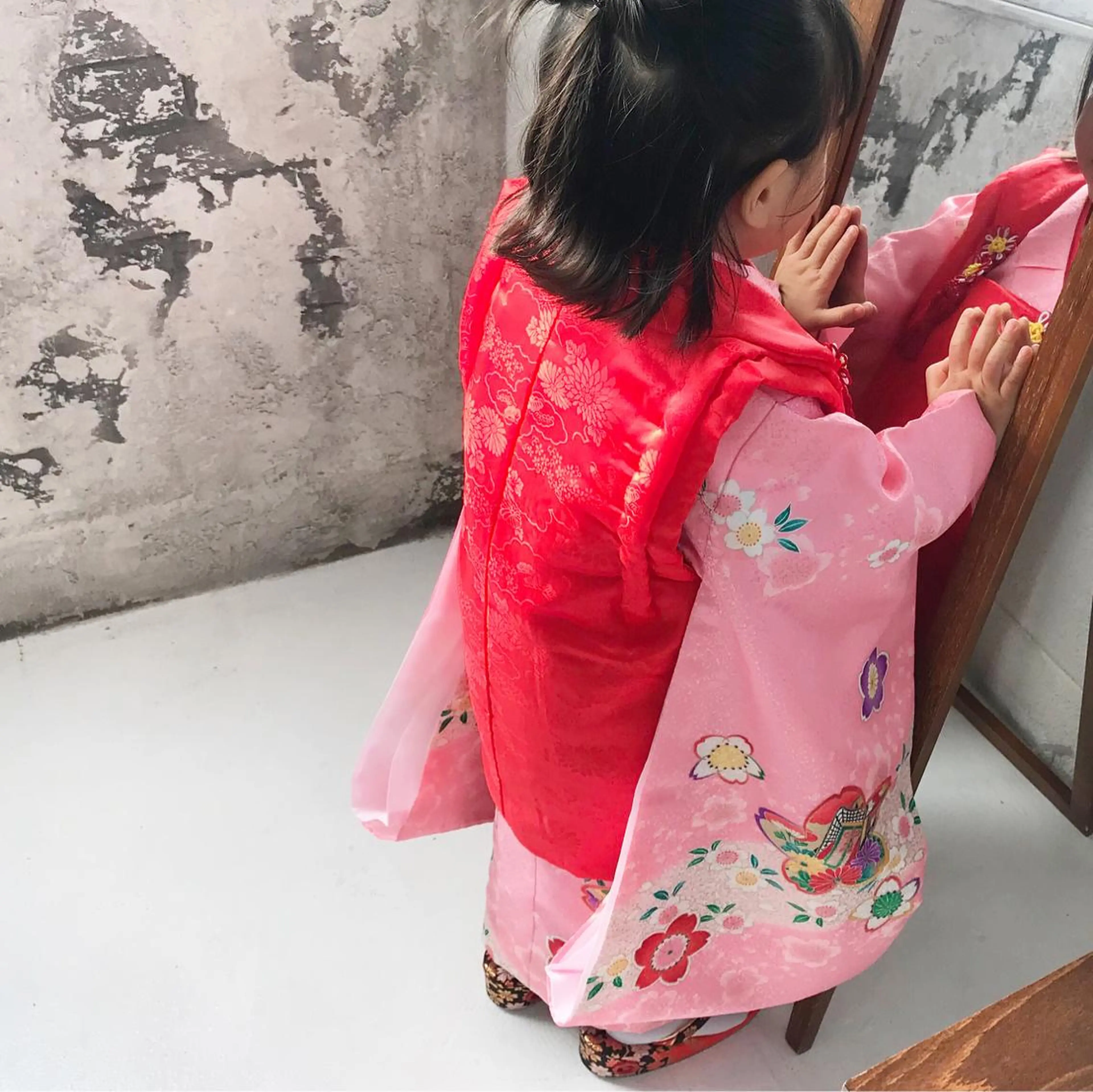 七五三★３歳の着付けの写真