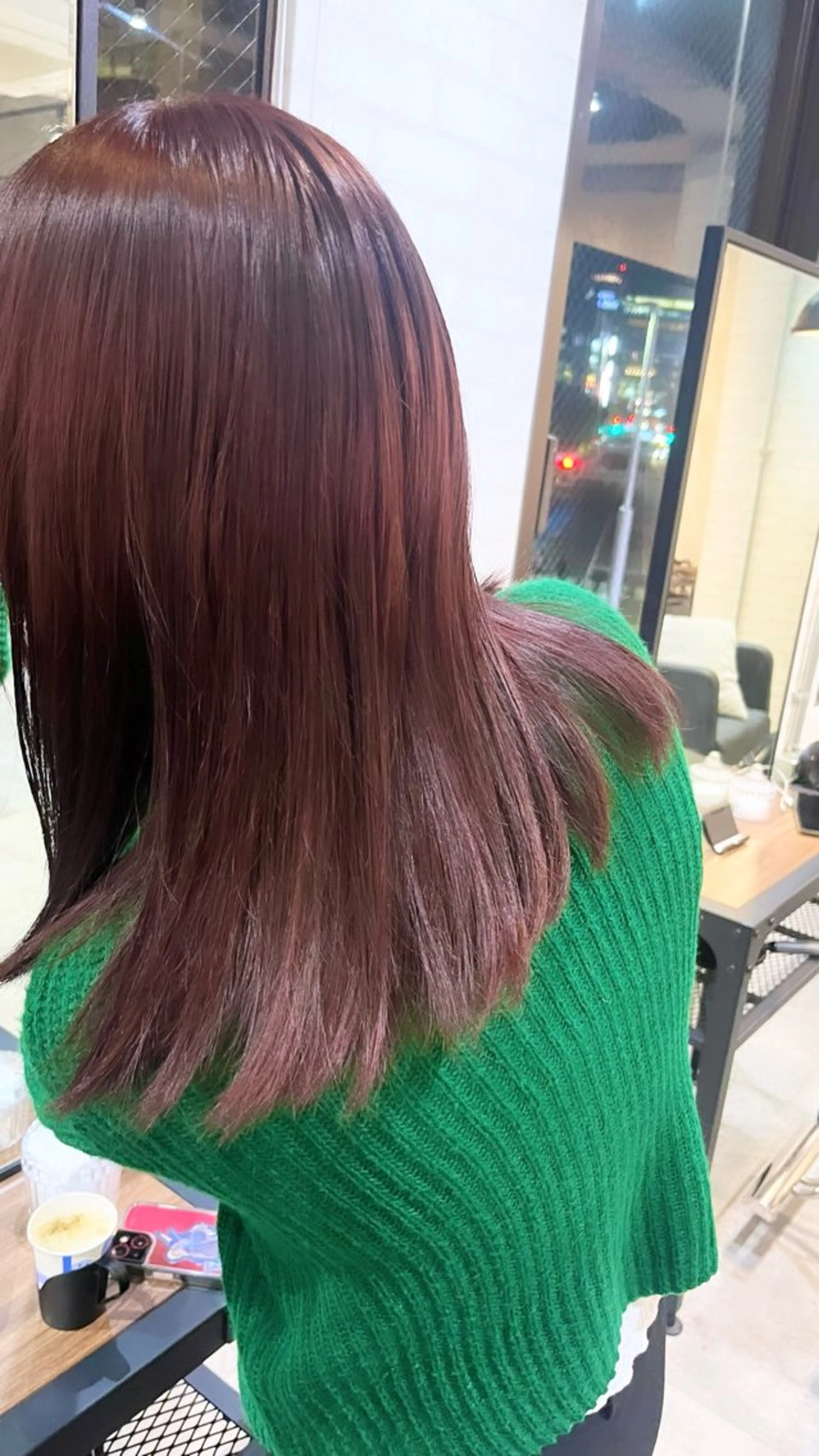 ミディアム カラー ピンクカラー バイオレットカラー 詩乃 暖色系🎀レイヤーのヘアスタイル