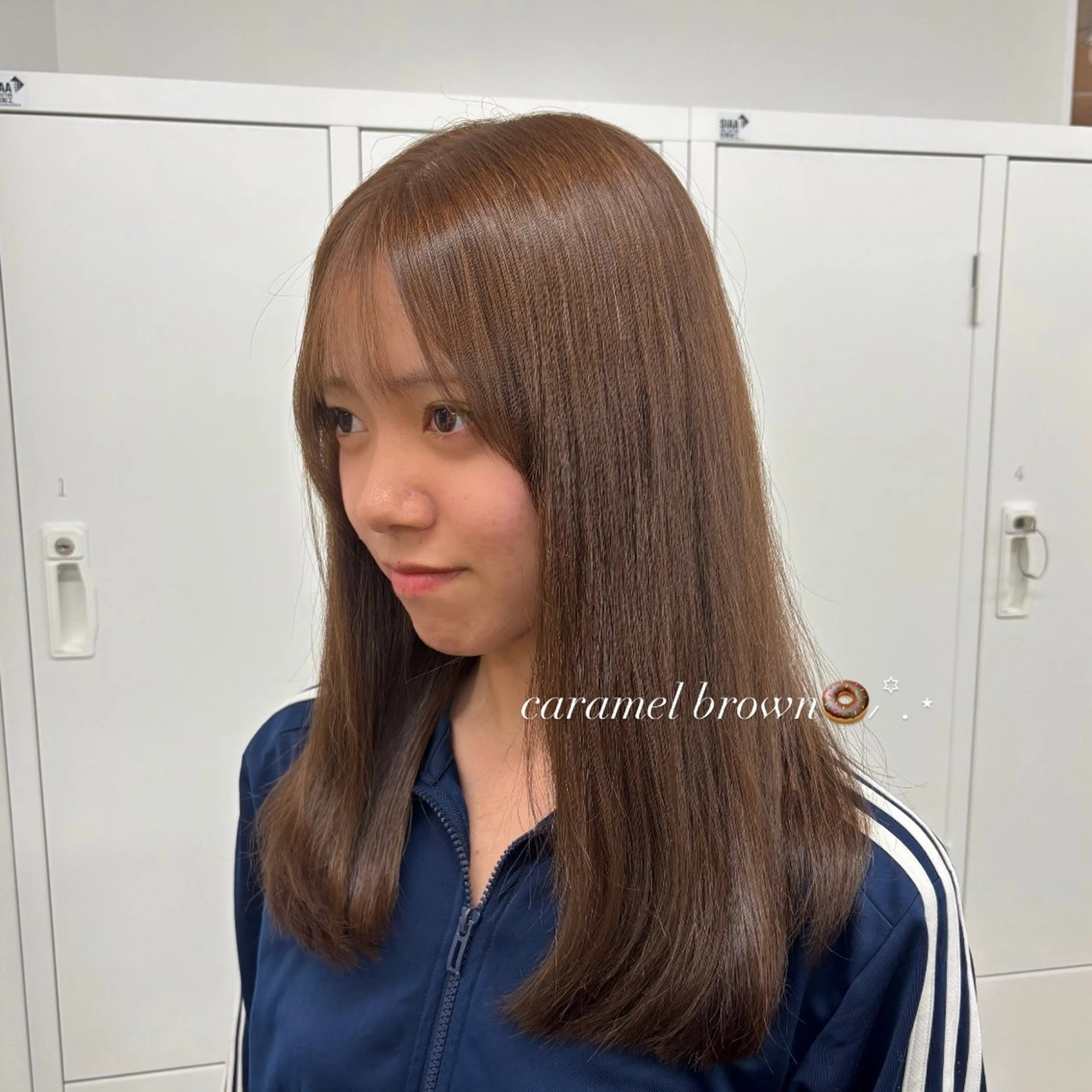 セミロング カラー カット ヘアカラー かどたはるな レイヤー/パーマのヘアスタイル