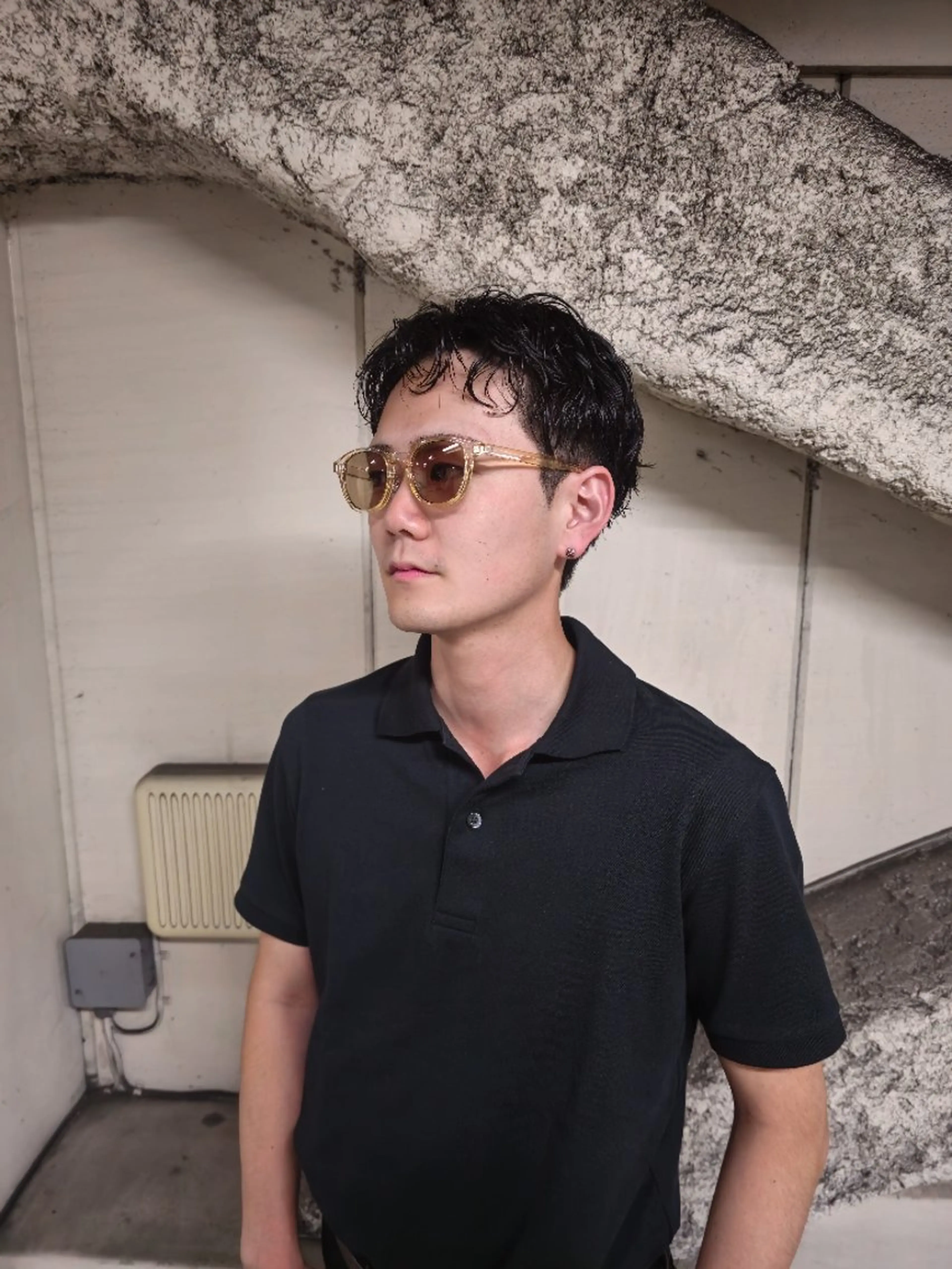 ショート パーマ メンズ OMA　片岸 信征のヘアスタイル