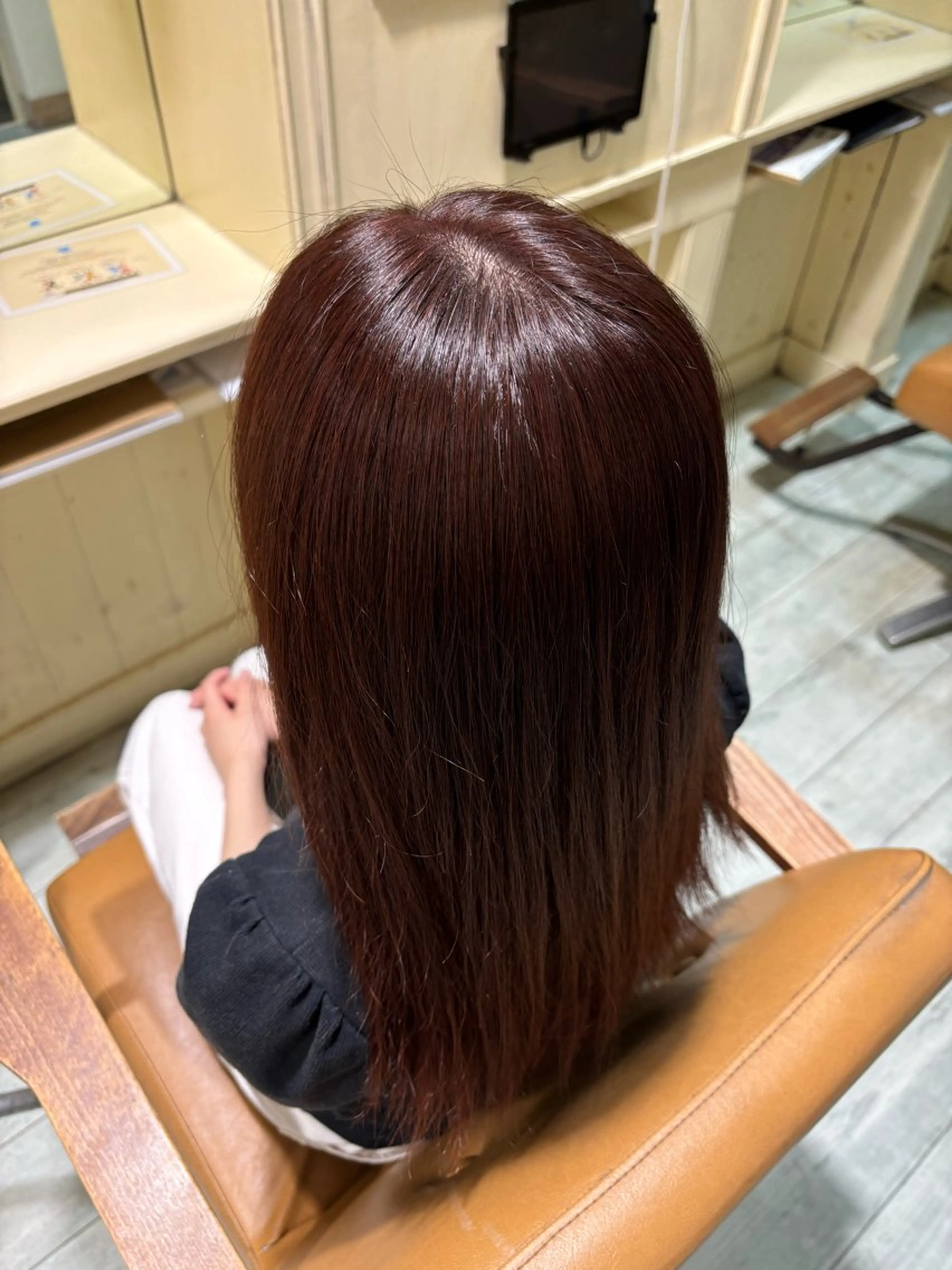 カラー ブリーチ ブラウンカラー ブリーチなしカラー ヘアカラー ifh本店 塩原安美香のヘアスタイル