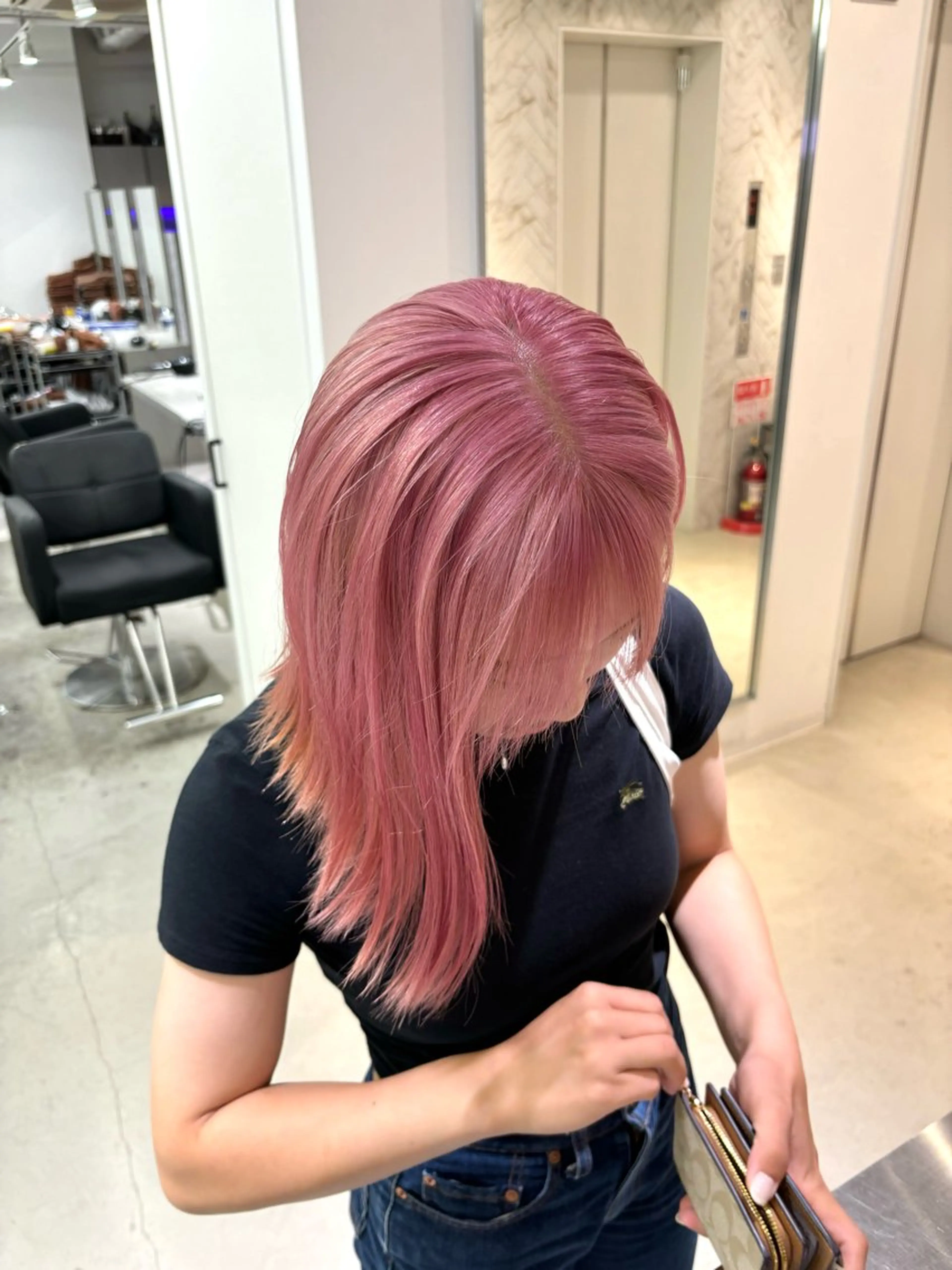 ミディアム カラー ヘアカラー トリートメント パーマ&ブリーチ /飯牟田/GEAR.のヘアスタイル