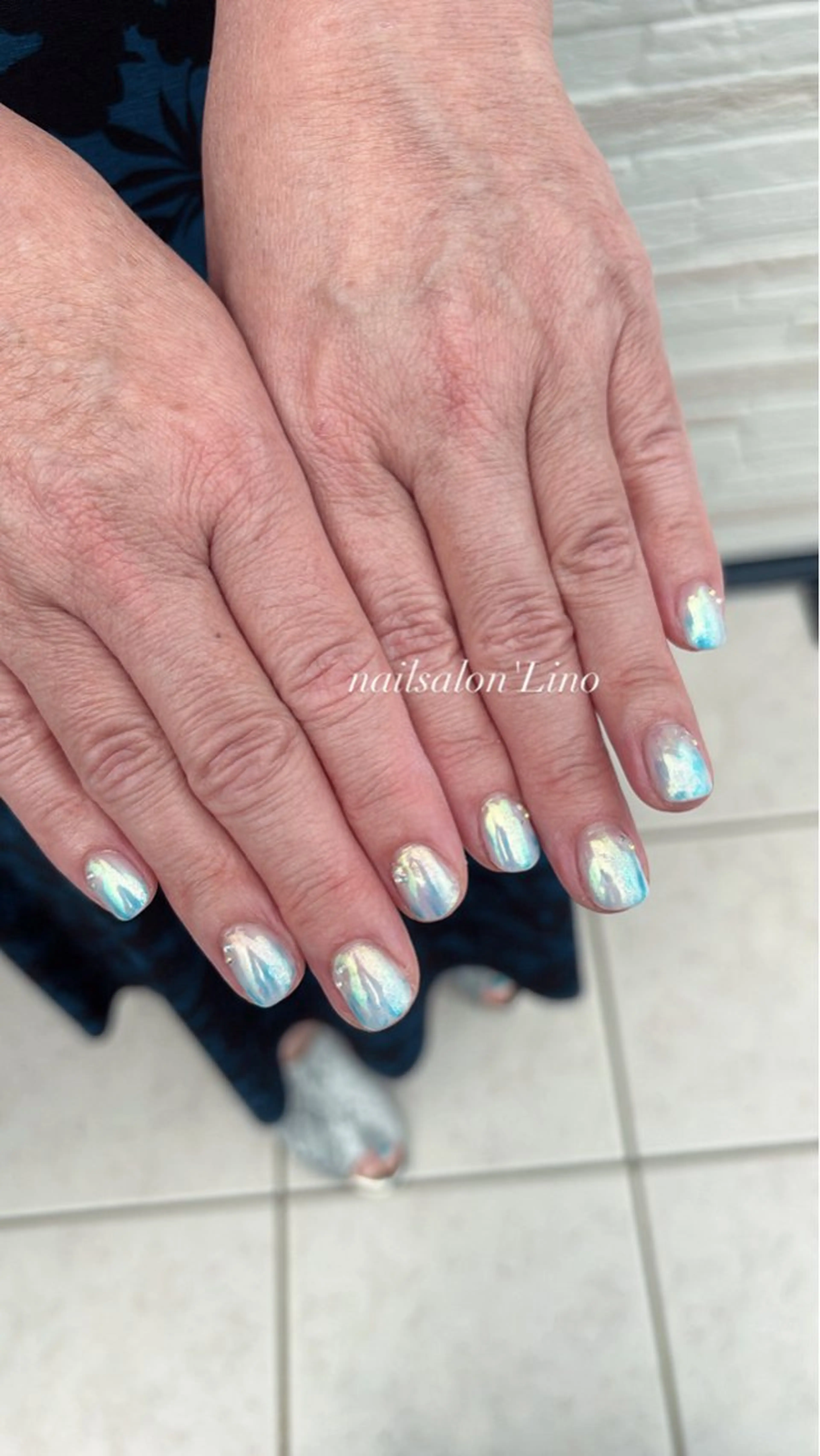 ネイル オーロラネイル グラデーション Lino𓂃⟡.· Chizuruのネイルデザイン