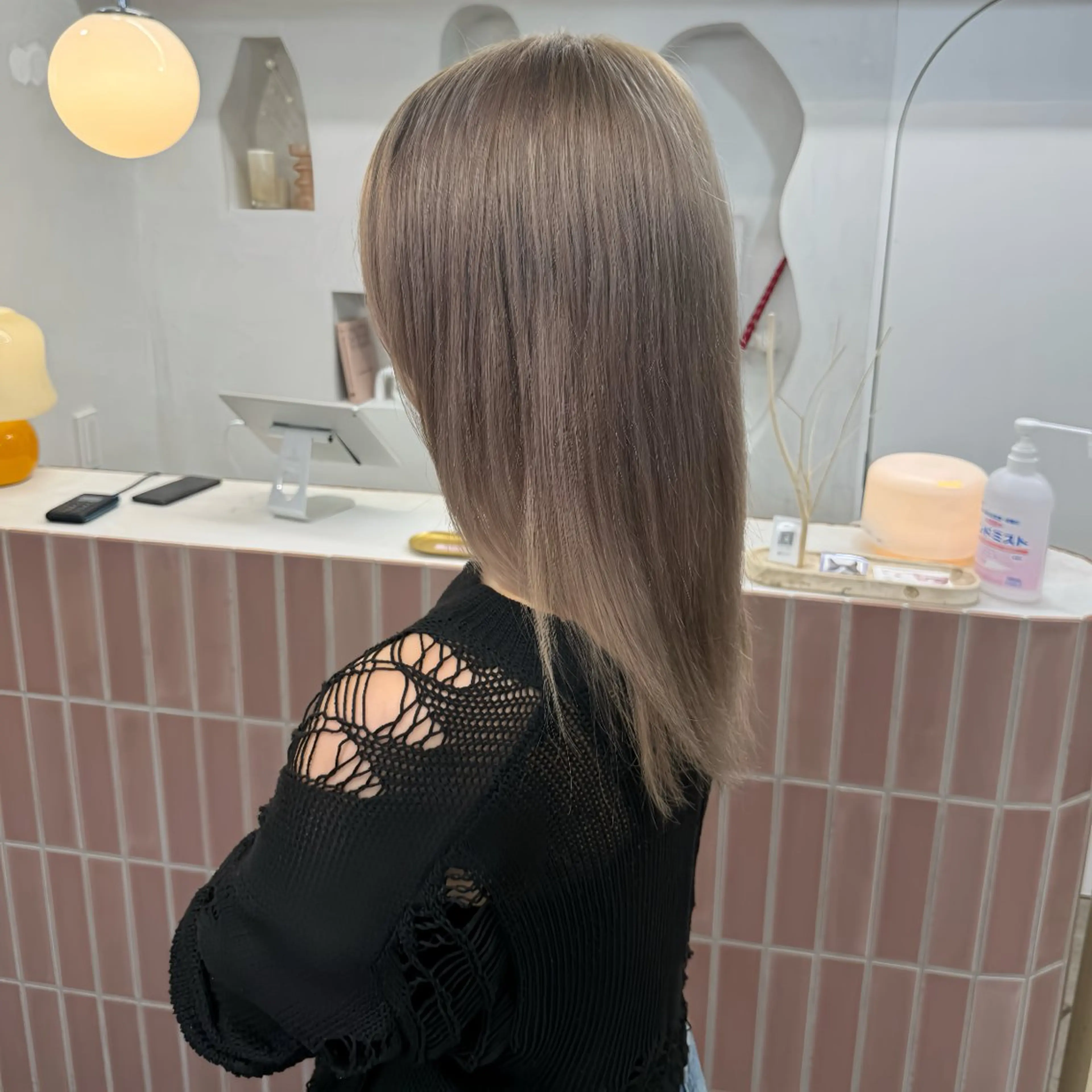 ミディアム ヘアカラー 艶ハイトーン/ 颯一朗のヘアスタイル