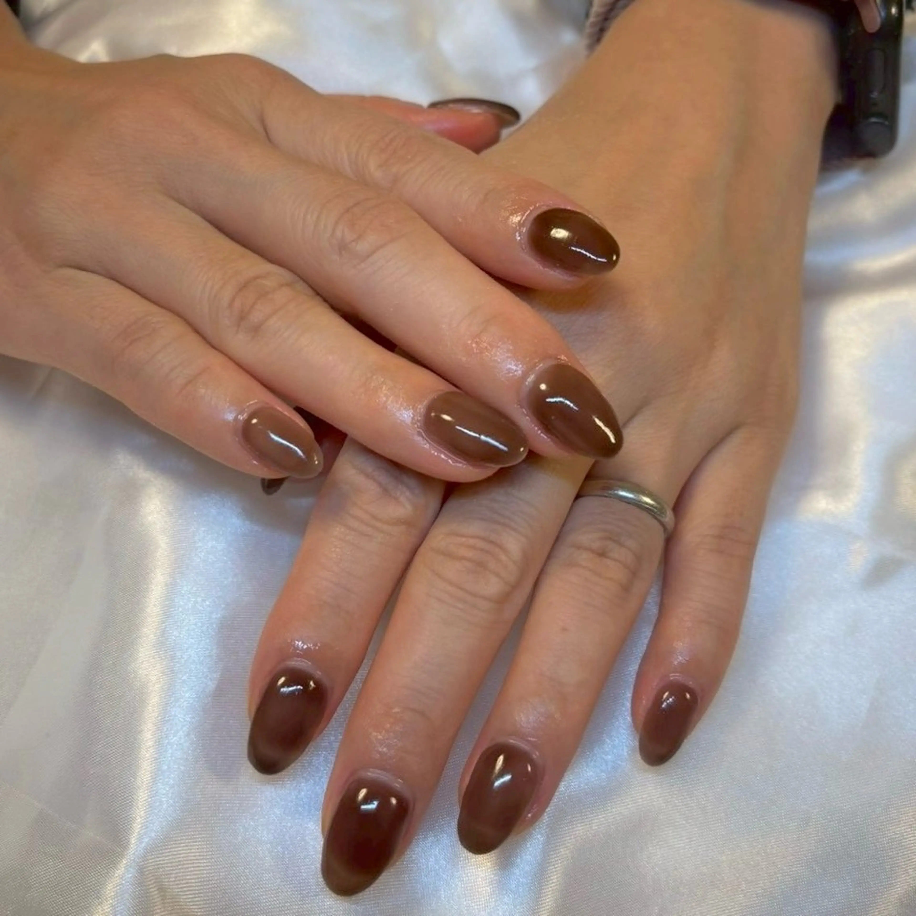 ネイル ワンカラーネイル バレンタイン ハンドネイル lalaroom. nailsalon航空公園店所属・lala room.のネイルデザイン