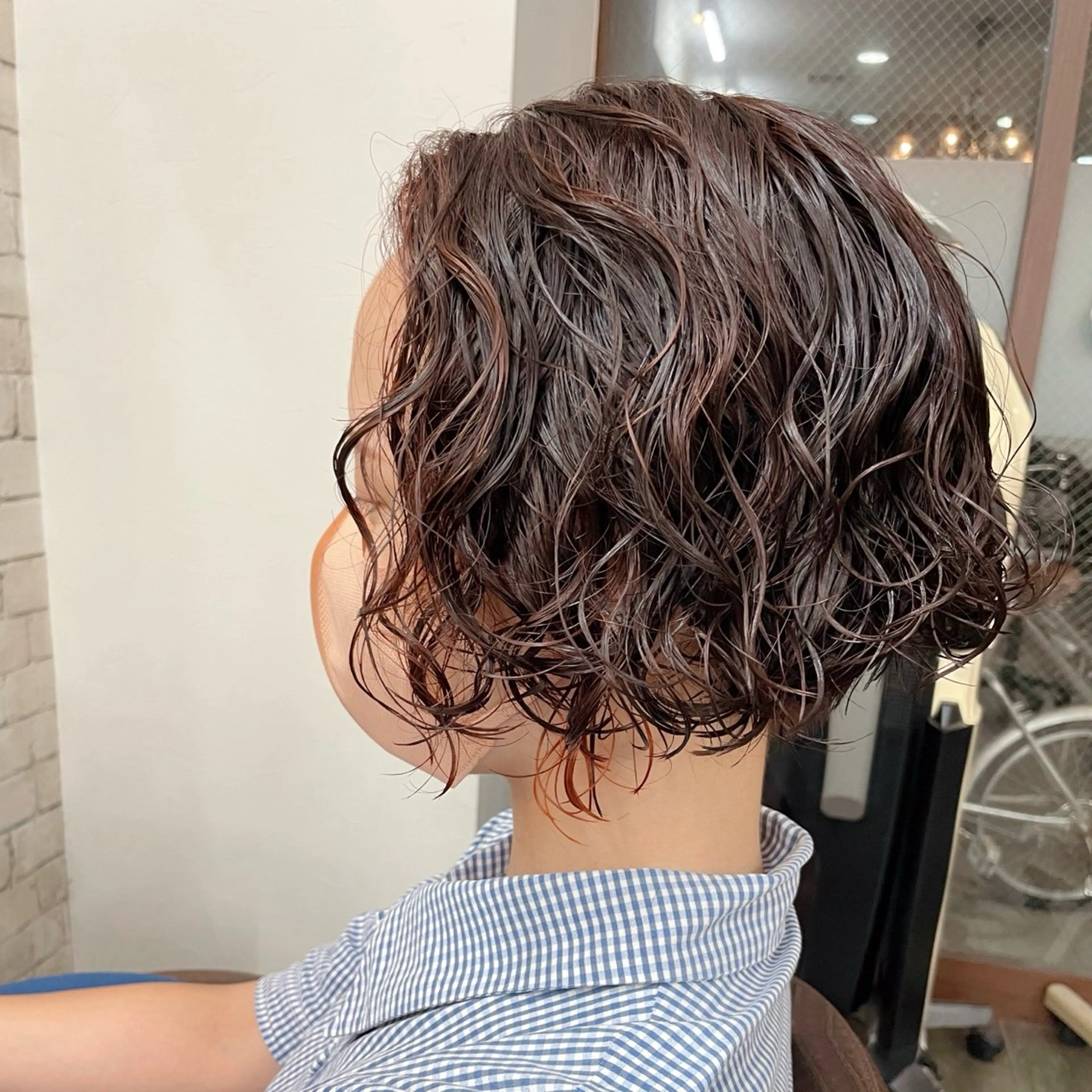 ミディアム パーマ 小顔似合わせカット ┊︎＊AYANO＊のヘアスタイル