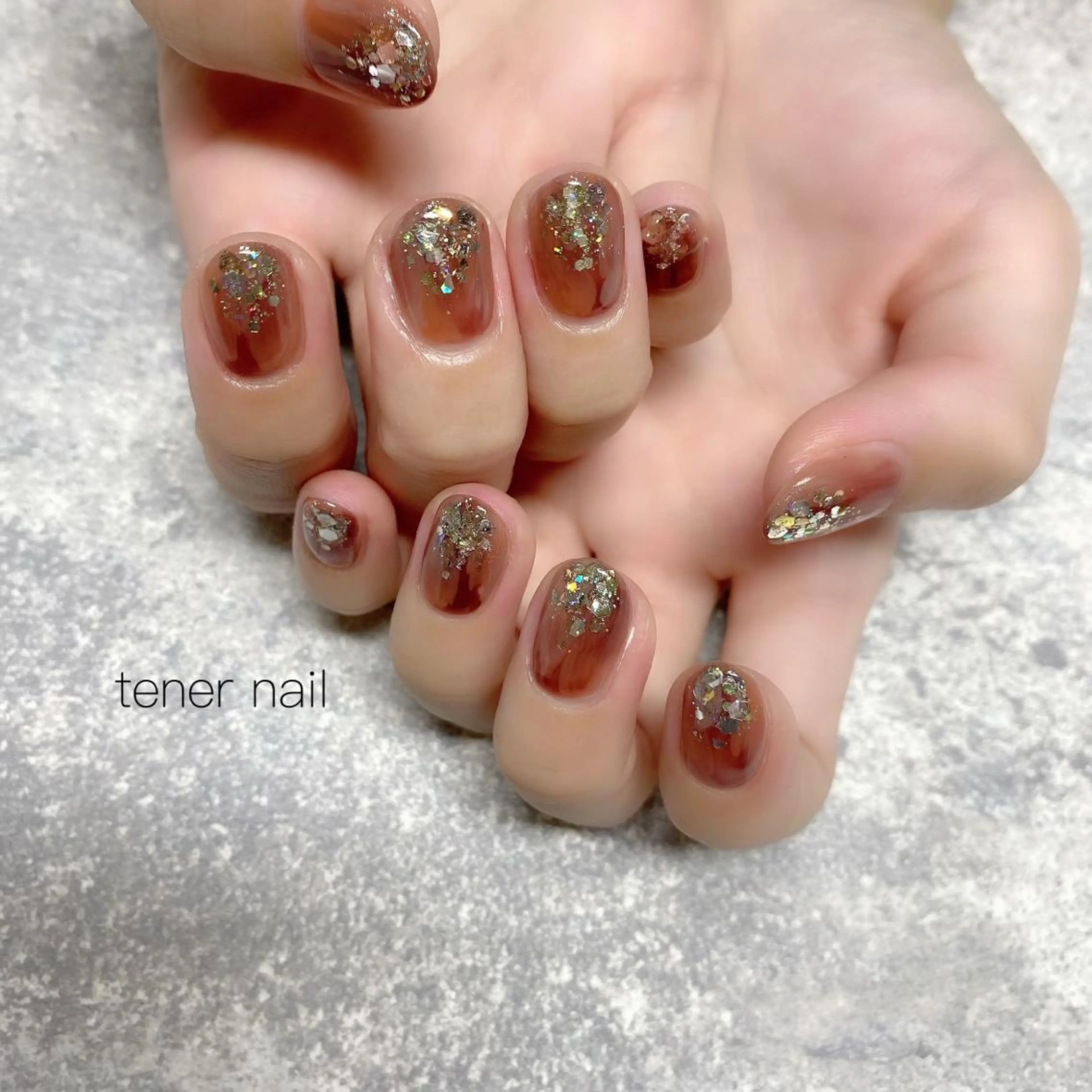 ネイル キラキラネイル ラメ(グリッター) ニュアンスネイル tener  nail  テネルネイル所属・テネルネイル tener nailのネイルデザイン