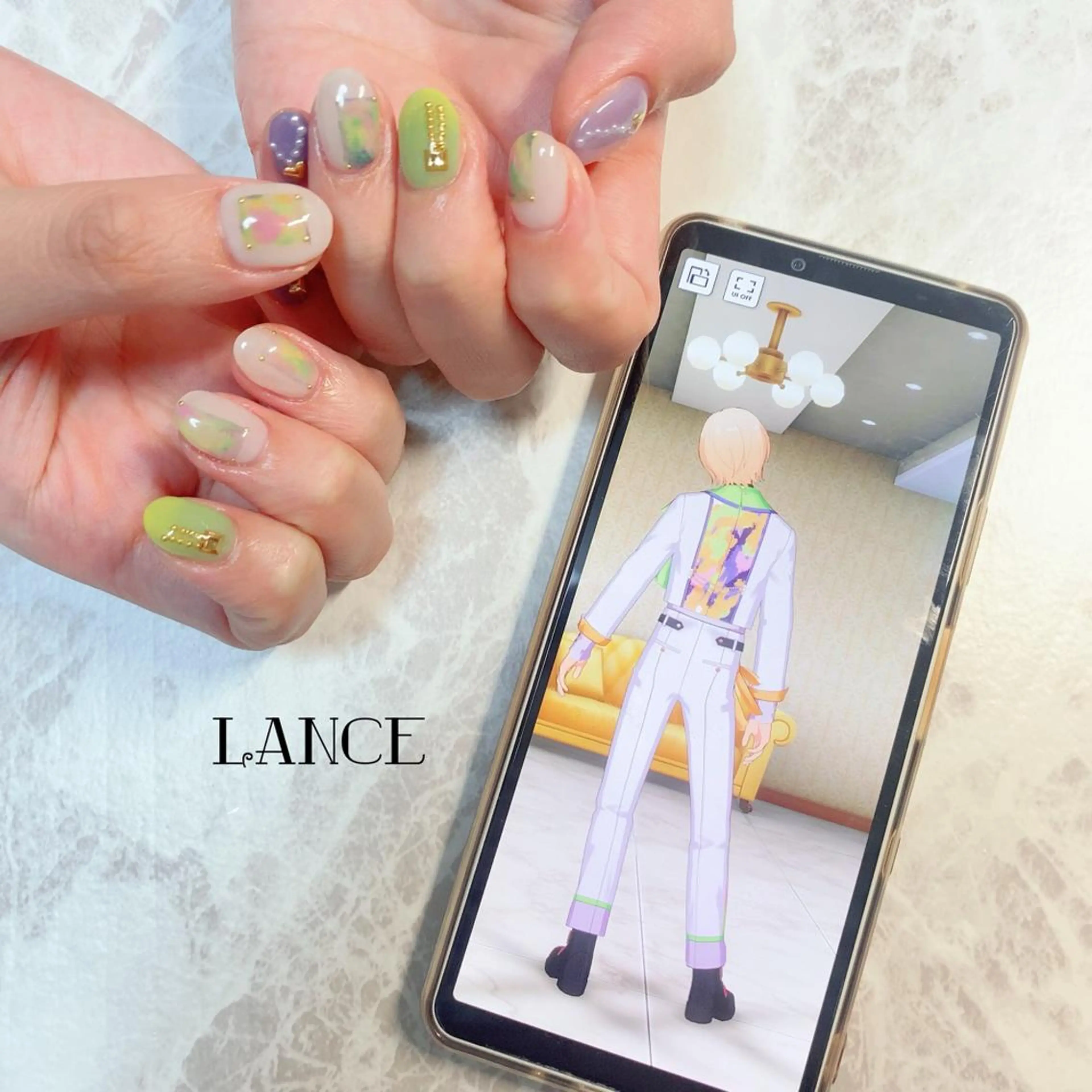 ミディアム ネイル ハンドネイル Lance nailのネイルデザイン
