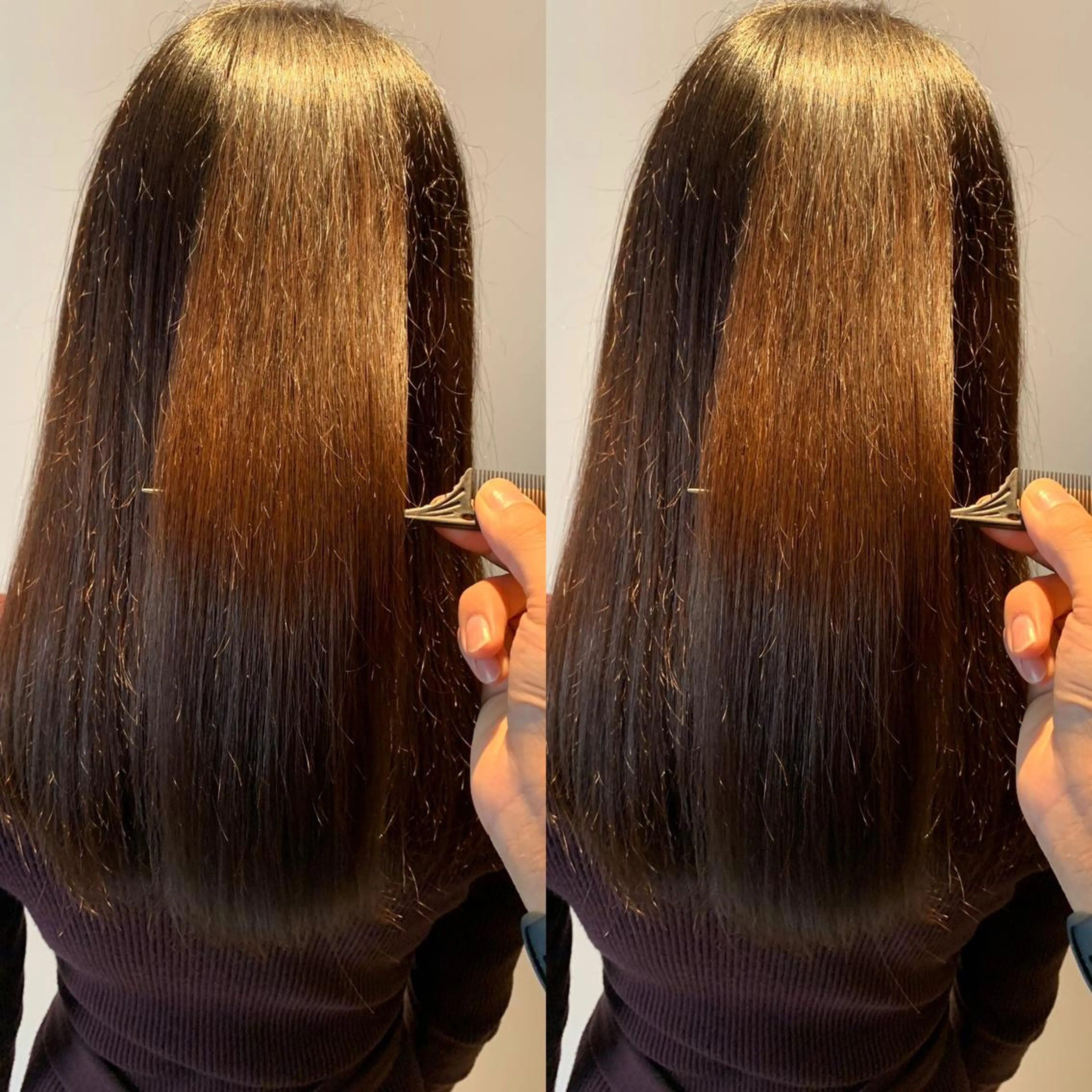 ロング 髪質改善 上品艶感カラーのヘアスタイル