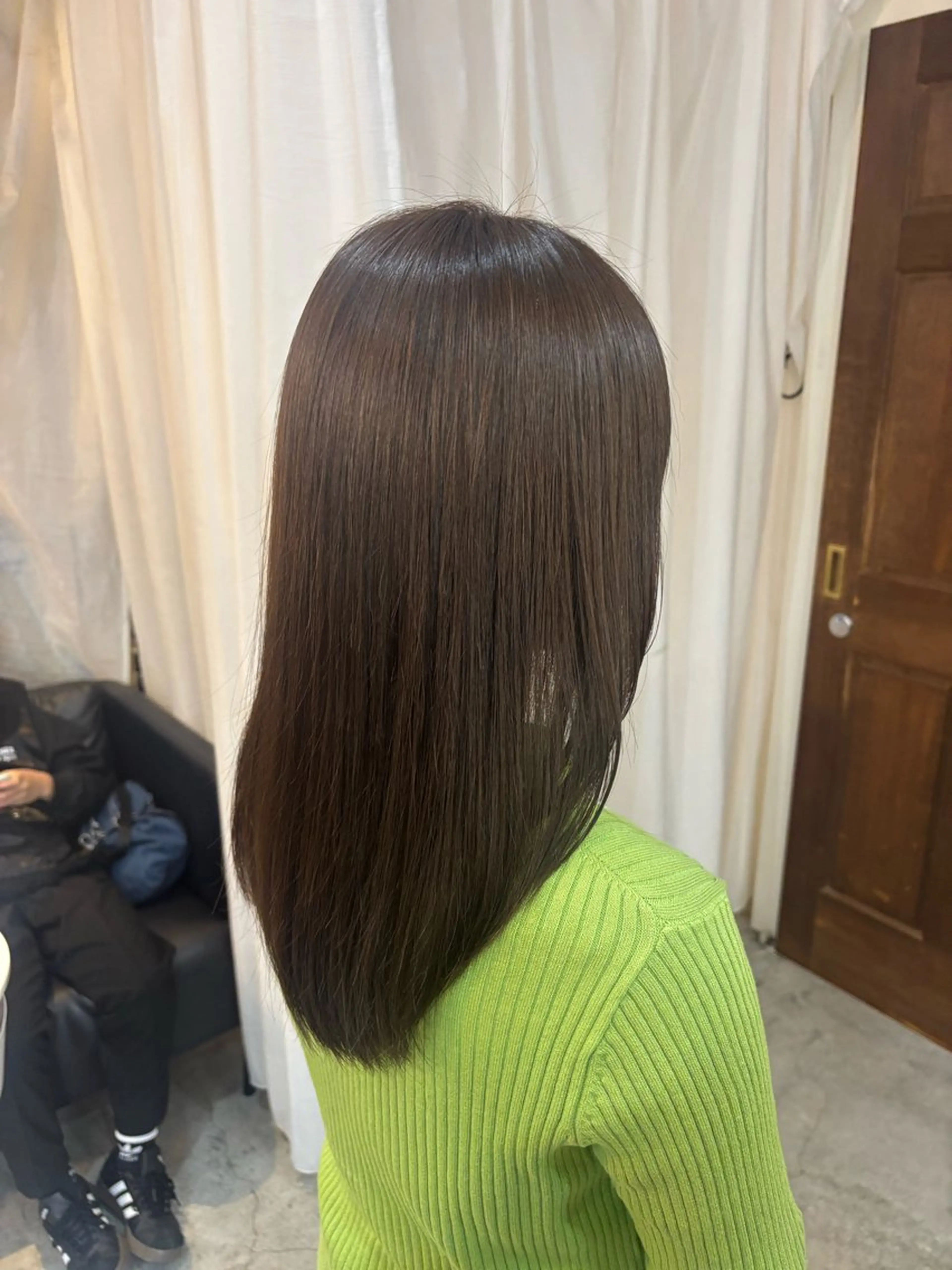 ミディアム カラー ベージュカラー 透明感カラー オリーブベージュ カット ヘアカラー トリートメント ボブ/可愛いスタイル ⠀ゆらのヘアスタイル