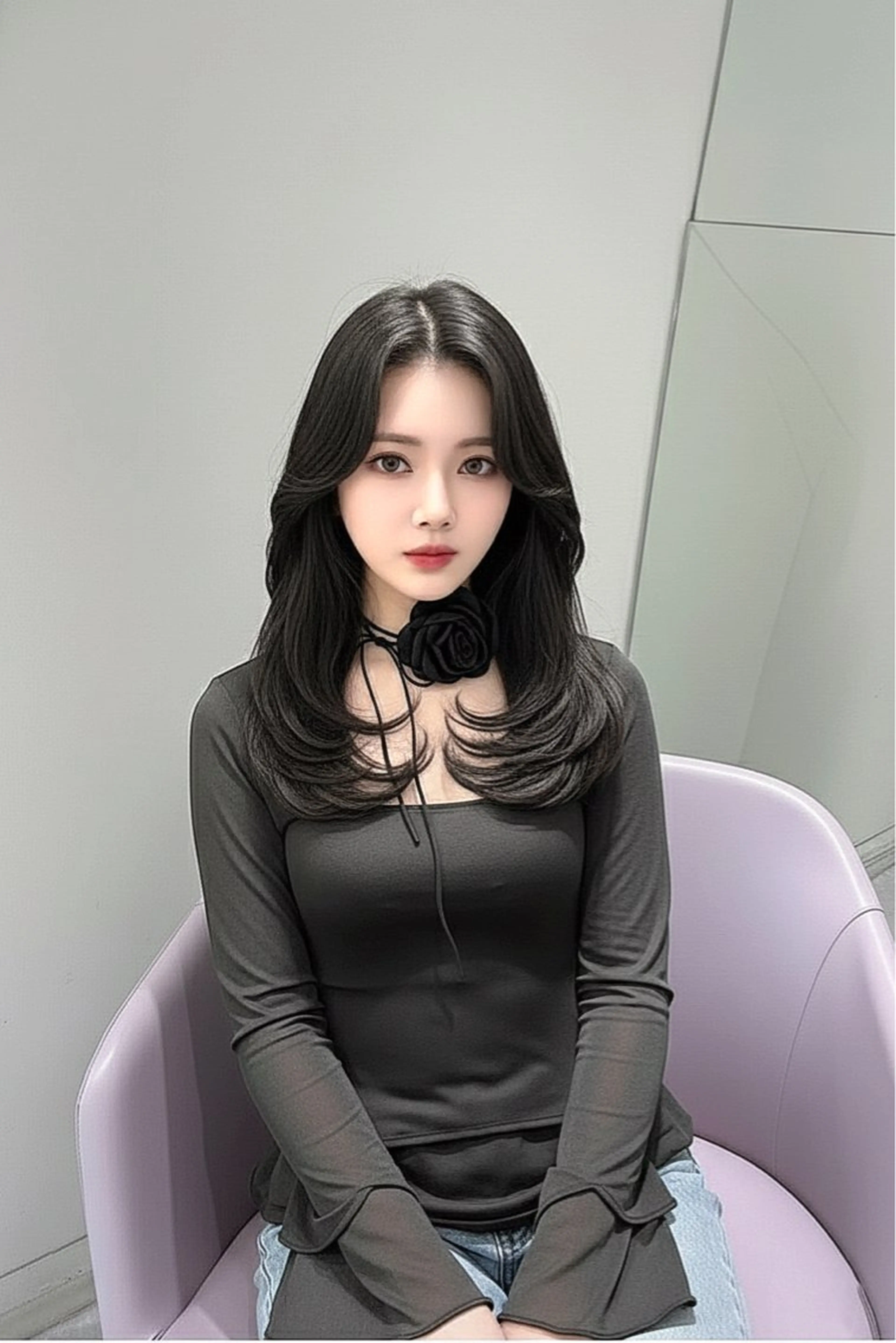 ロング カラー カット ヘアカラー トリートメント 韓国ヘア/髪質改善 TAKAHIROのヘアスタイル