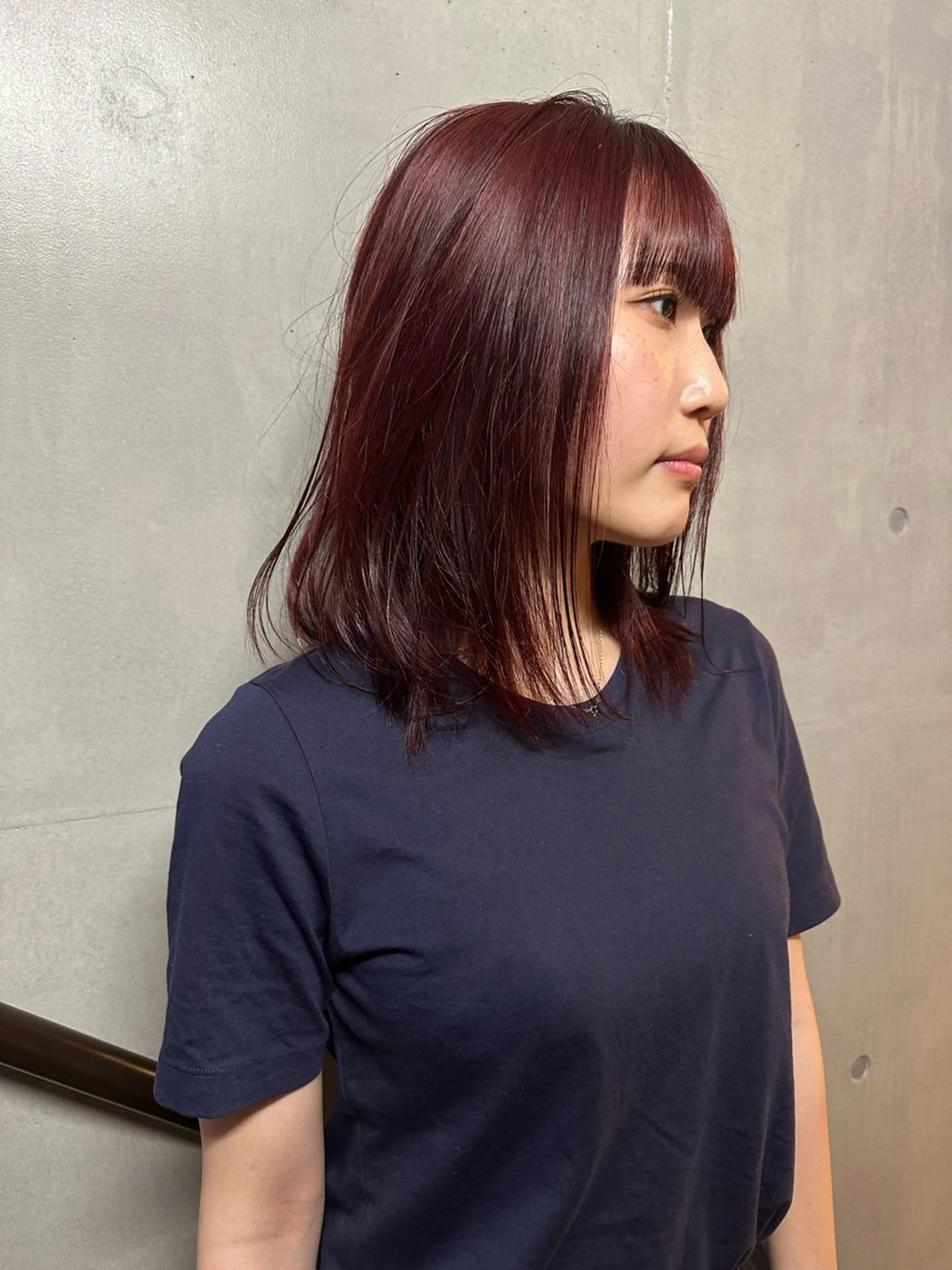 ミディアム カラー ブラウンカラー レッドカラー レッドブラウン カット ヘアカラー トリートメント 🎀暖色カラー🎀 おかだみほのヘアスタイル