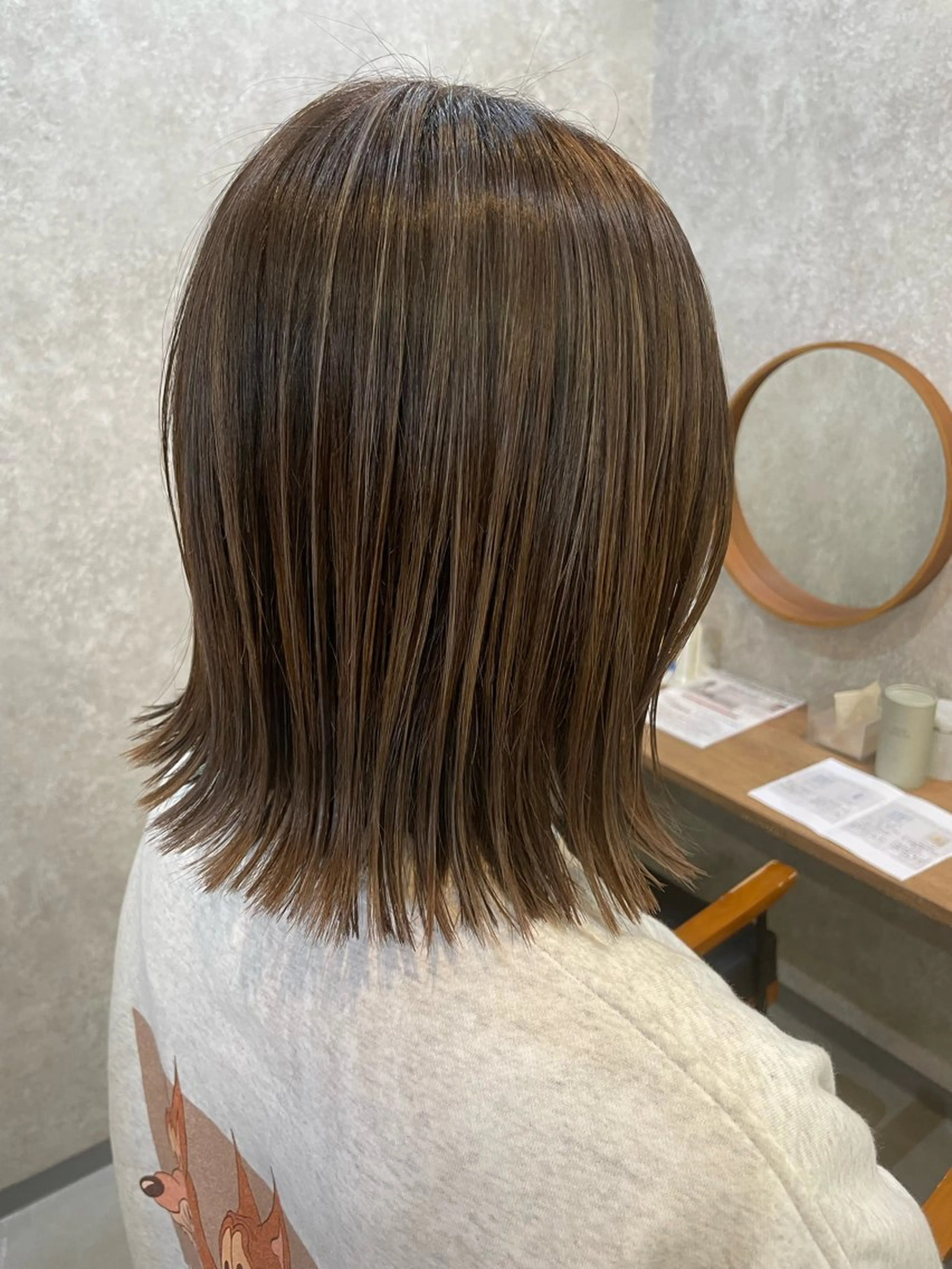 ミディアム カラー ヘアカラー ツヤちゅるカラー✮ すずなのヘアスタイル