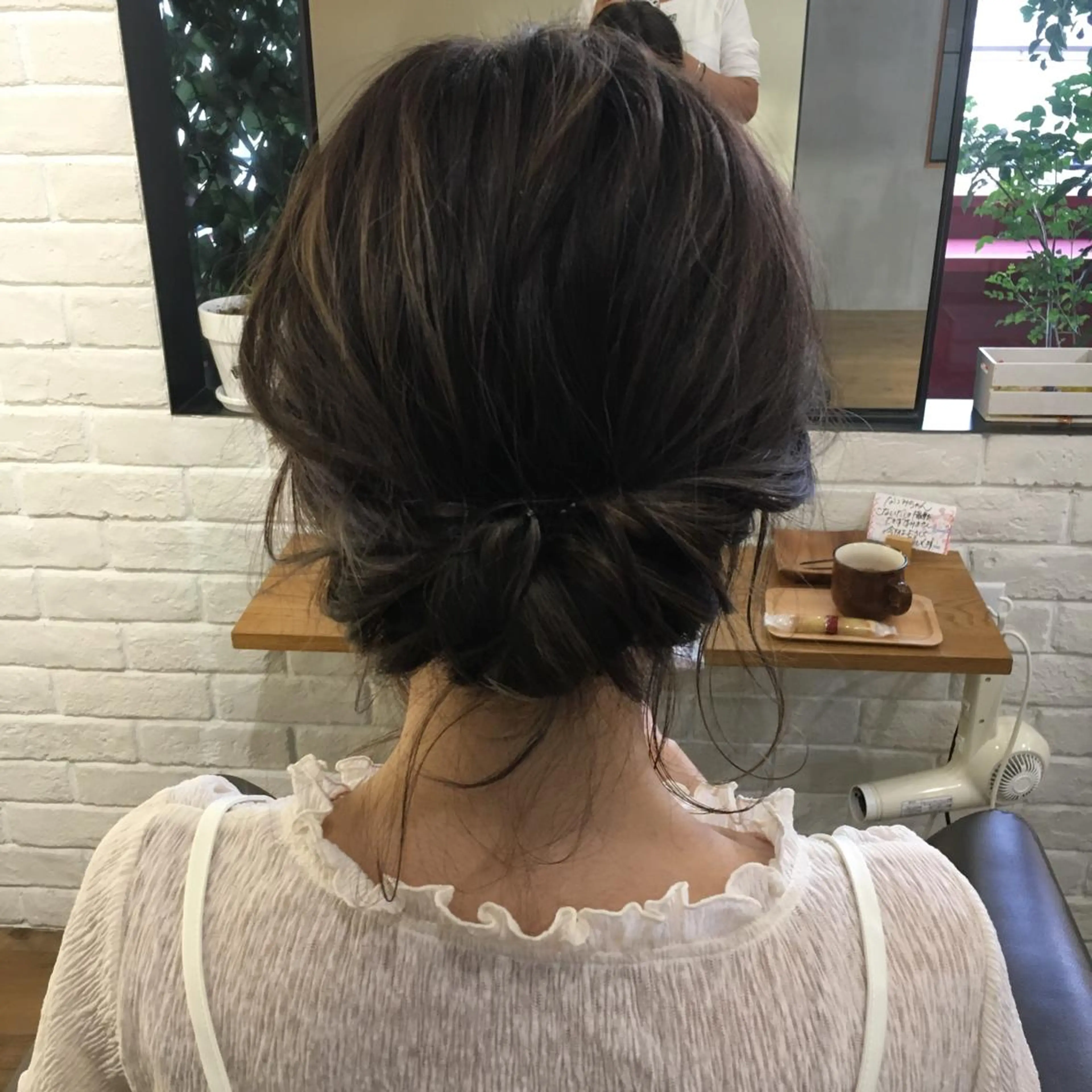 ミディアム ヘアアレンジ 薬院:今泉/上川美幸 大人ヘア/暗髪カラーのヘアスタイル