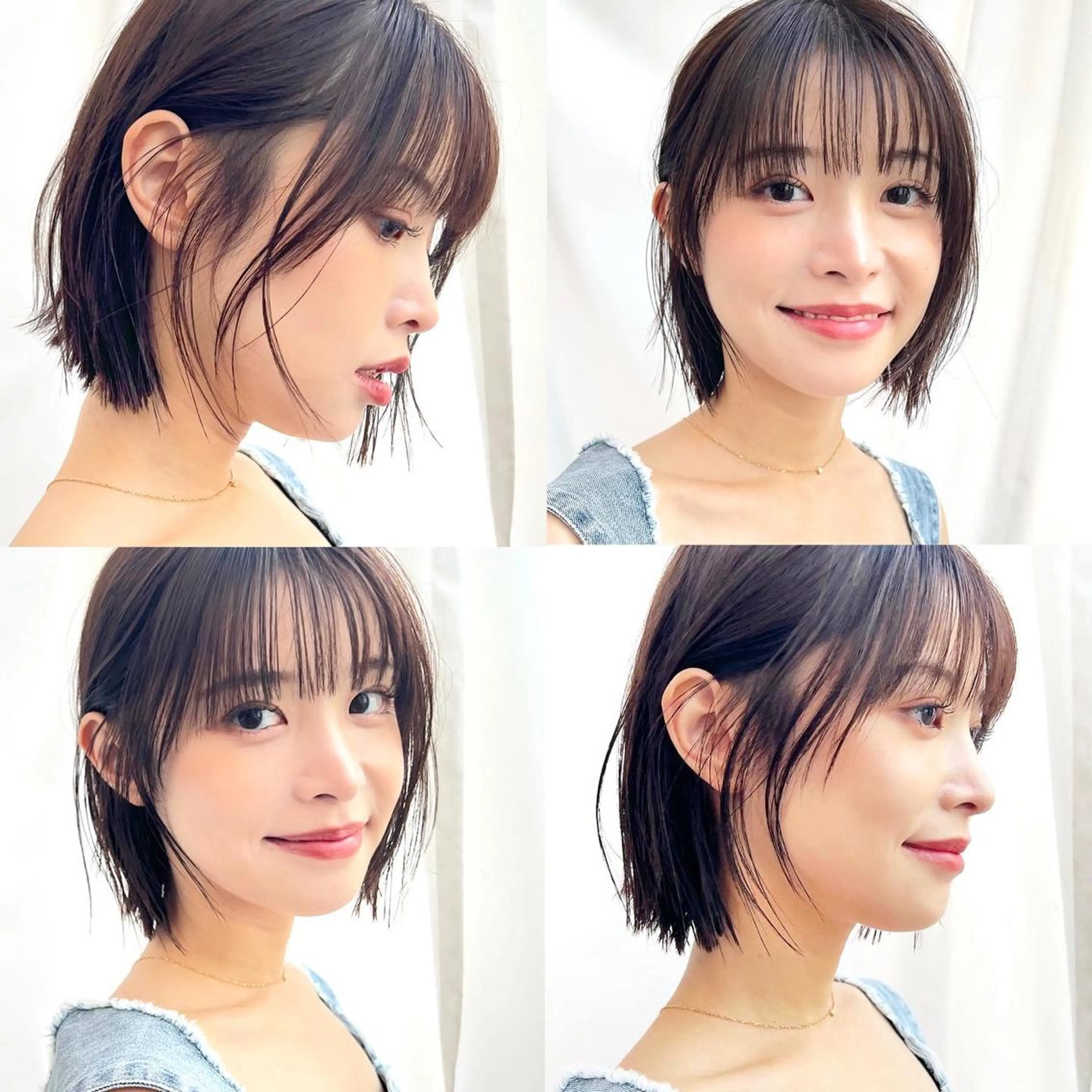 ショート カラー 切りっぱなしボブ 前下がりボブ ブリーチ グレージュ ボブ カット ヘアカラー トリートメント レイヤー専門家 ダブルカラー修のヘアスタイル