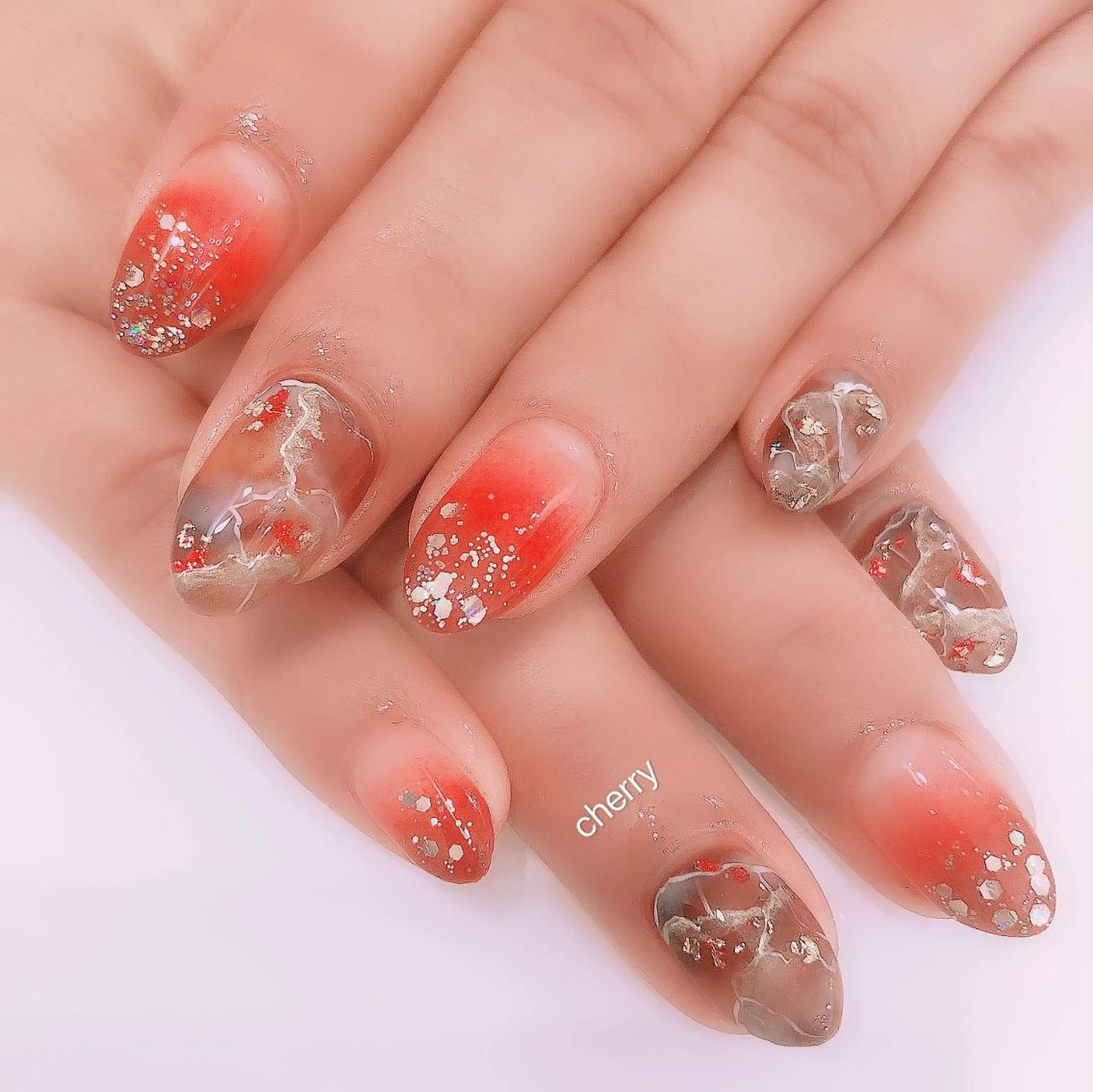 ネイル ジェルネイル SAKURA 🍒のネイルデザイン