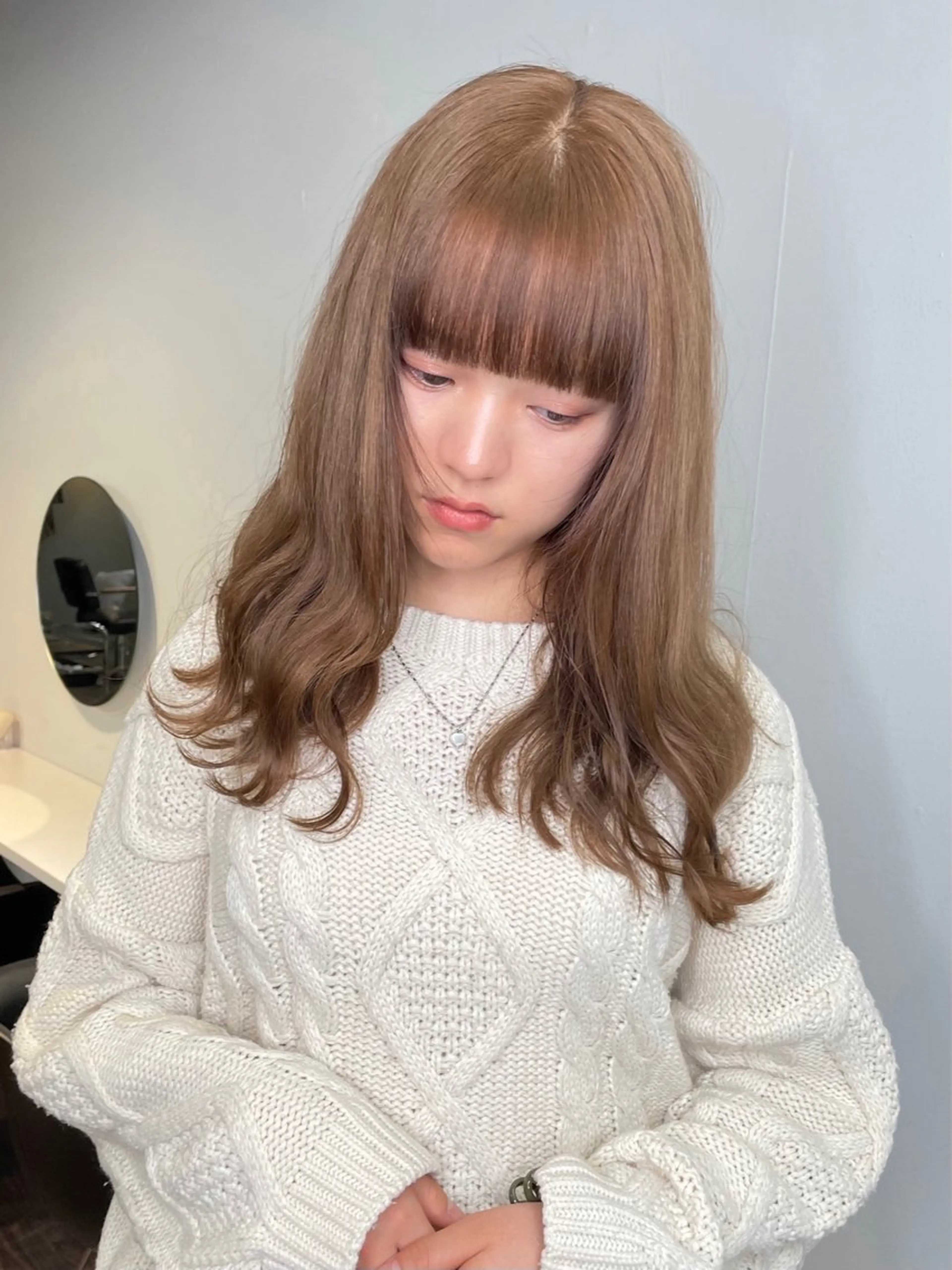 ロング カラー ヘアアレンジ カット ヘアカラー トリートメント maoブリーチ無し 似合わせカラーのヘアスタイル