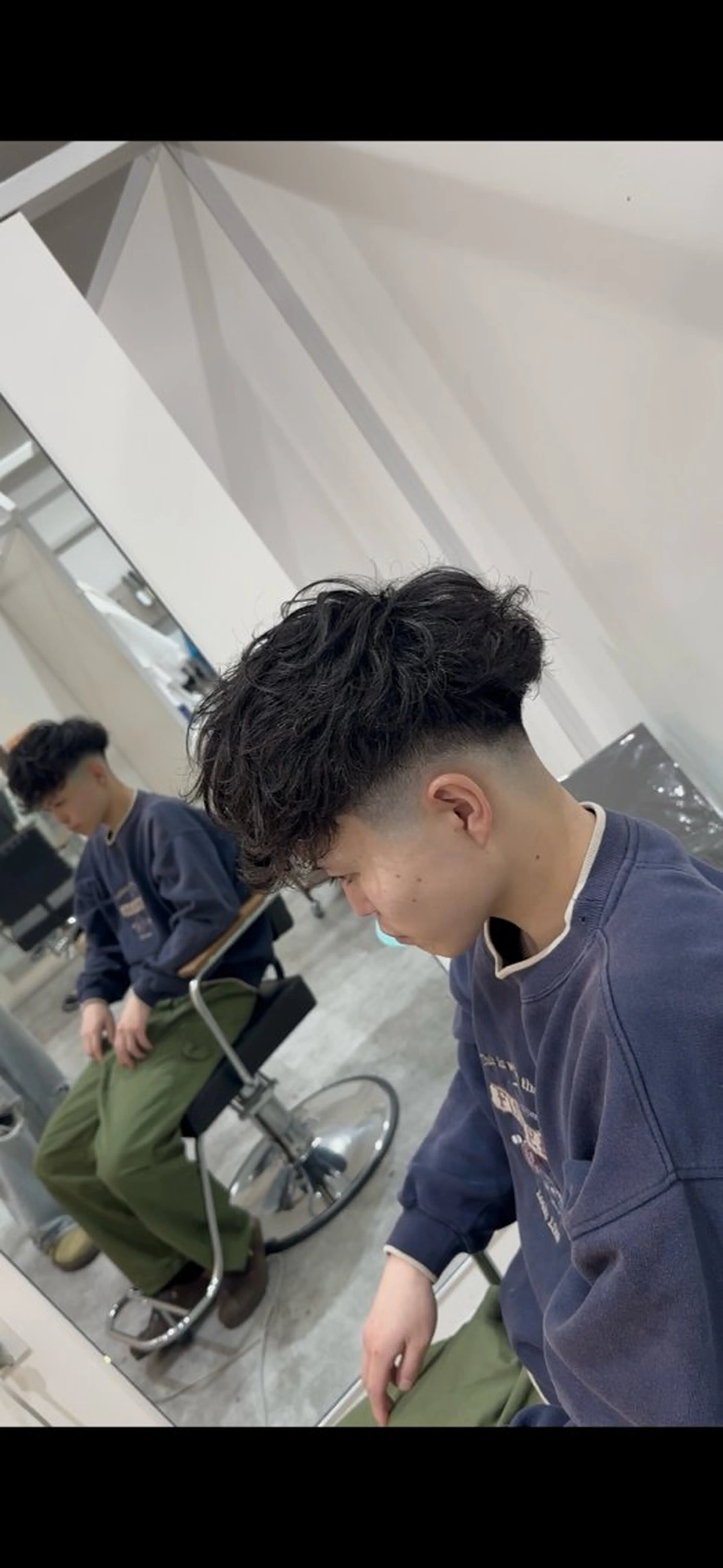 パーマ メンズ スペインカール カット パーマ Chere ore 新金岡所属・ツイスパ/フェード /辻諒哉のヘアスタイル