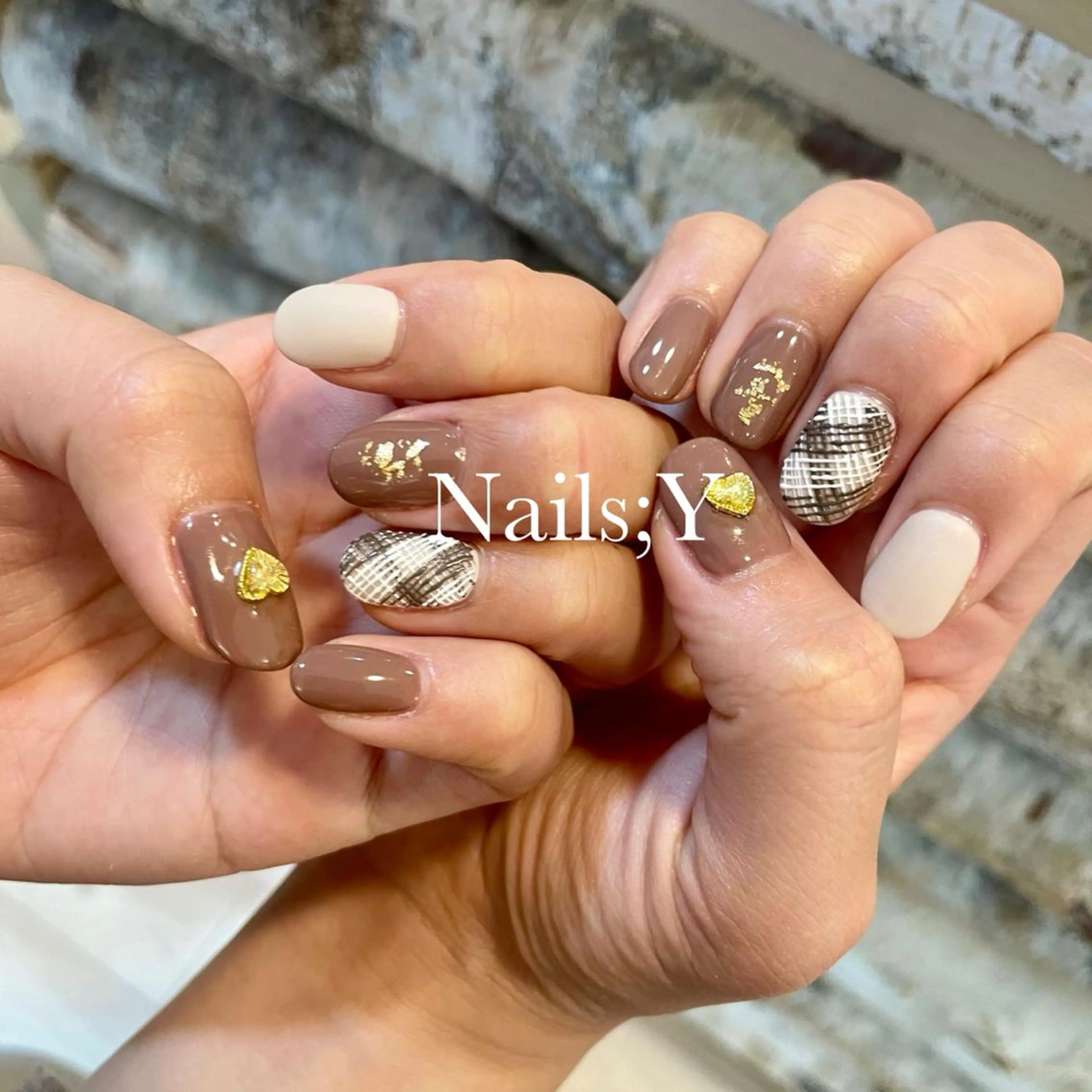 ネイル ジェルネイル ハート パラジェル バレンタイン ハンドネイル yo koのネイルデザイン