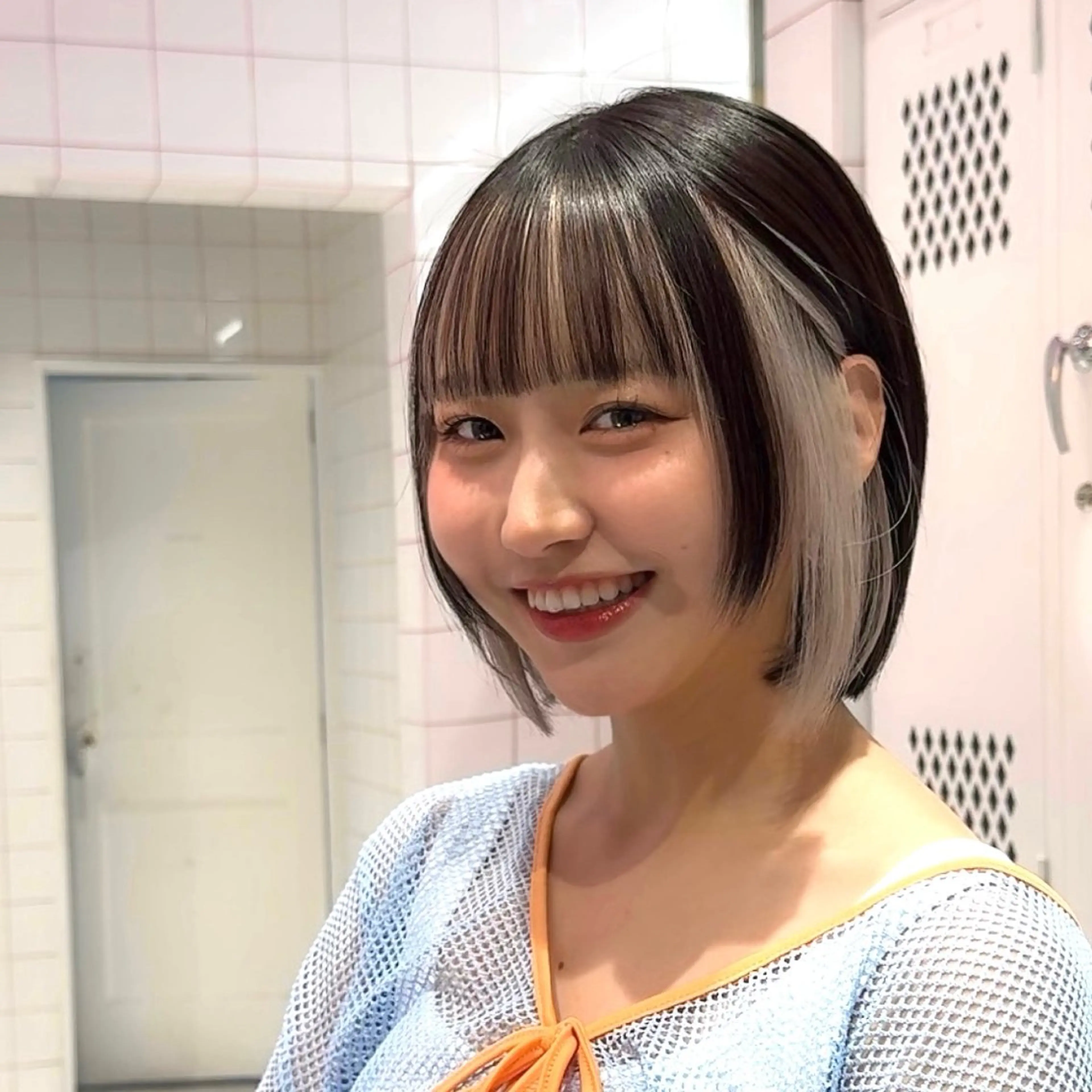 ミディアム カラー ヘアカラー トリートメント Lond luce心斎橋所属・🍀小川大輔🍀 ボブ/ブリーチ🥇のヘアスタイル