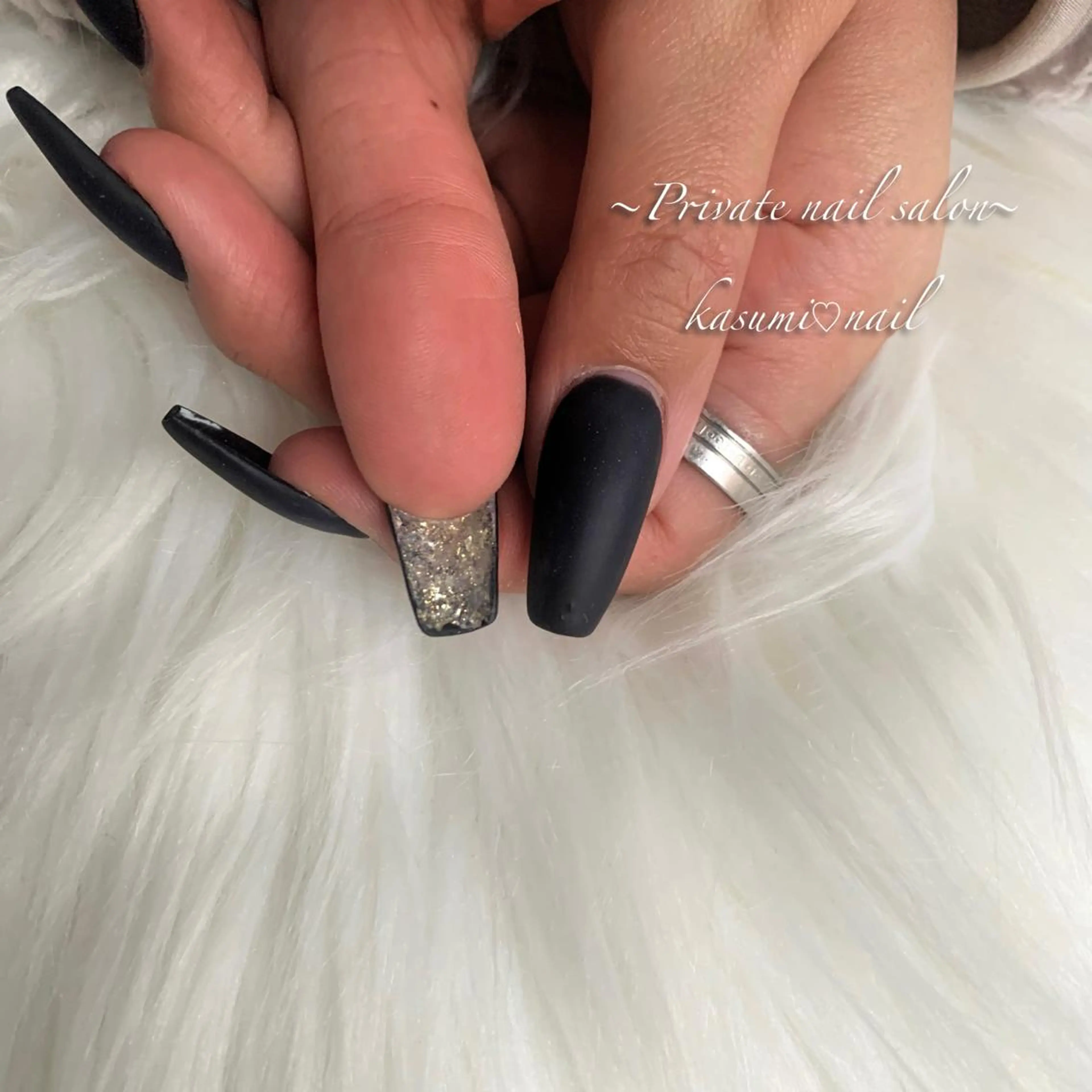 ネイル アートネイル ラメ(グリッター) マグネットネイル ミラーネイル 持ち込み KASUMI♡ Nailのネイルデザイン