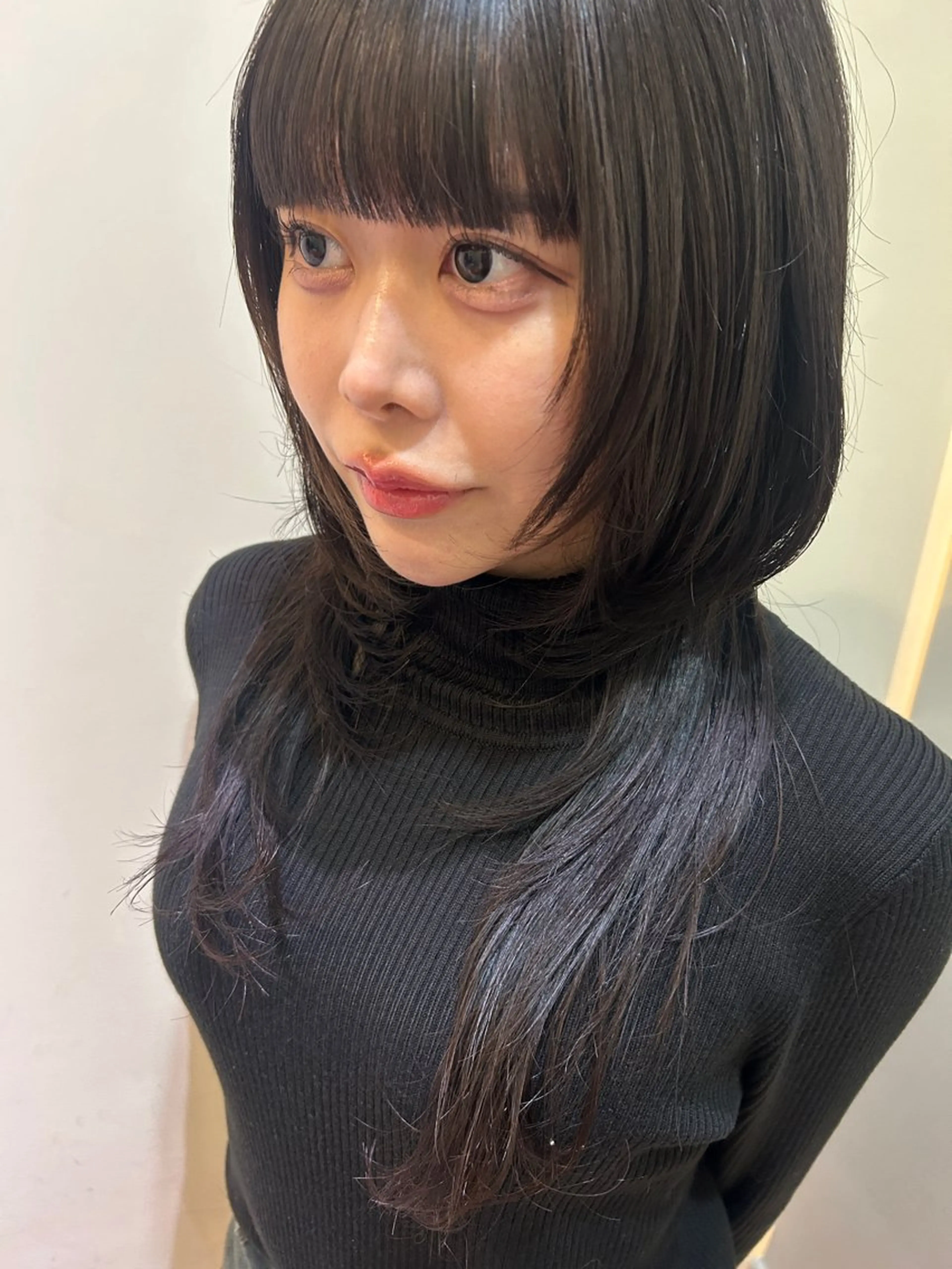 ロング カラー ブリーチ ケアカラー 透明感カラー ハッシュカット ウルフカット カット トリートメント ヘッドスパ times salon名駅所属・久木原 ゆりのヘアスタイル