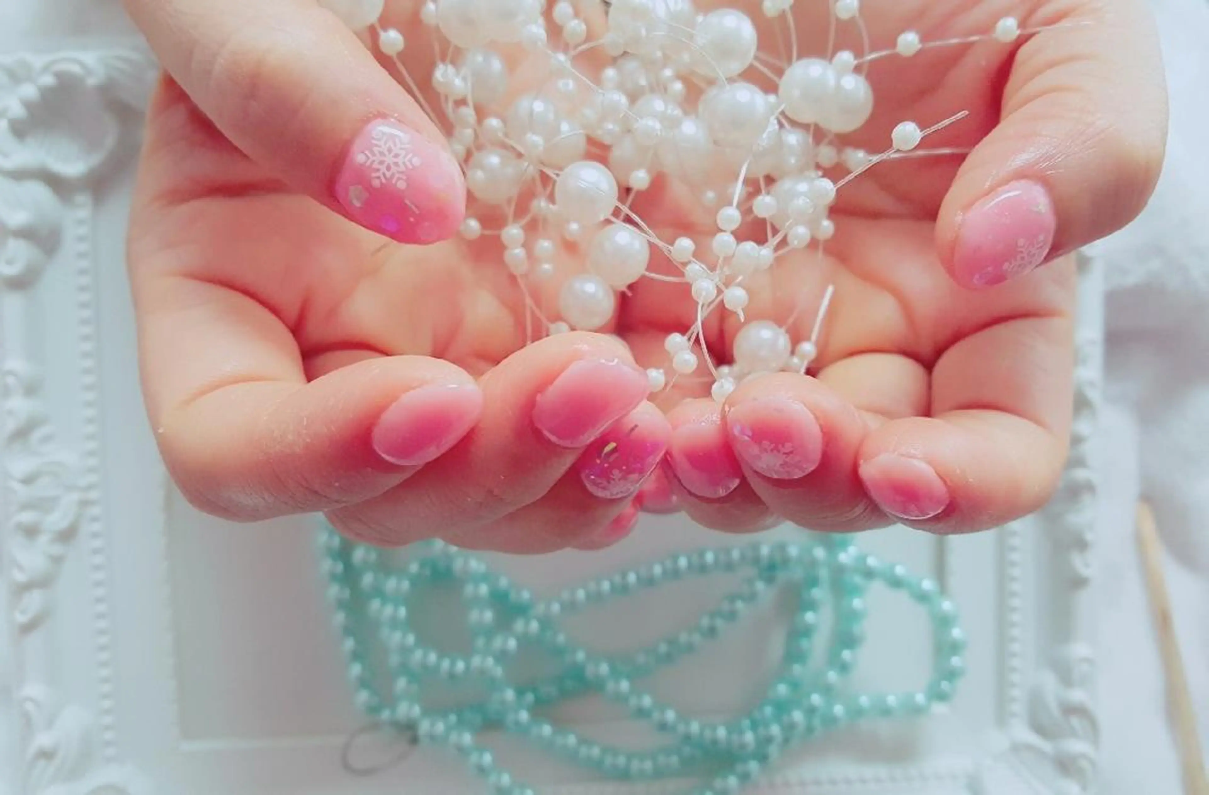 ミディアム ネイル ピンク Uchida meのネイルデザイン