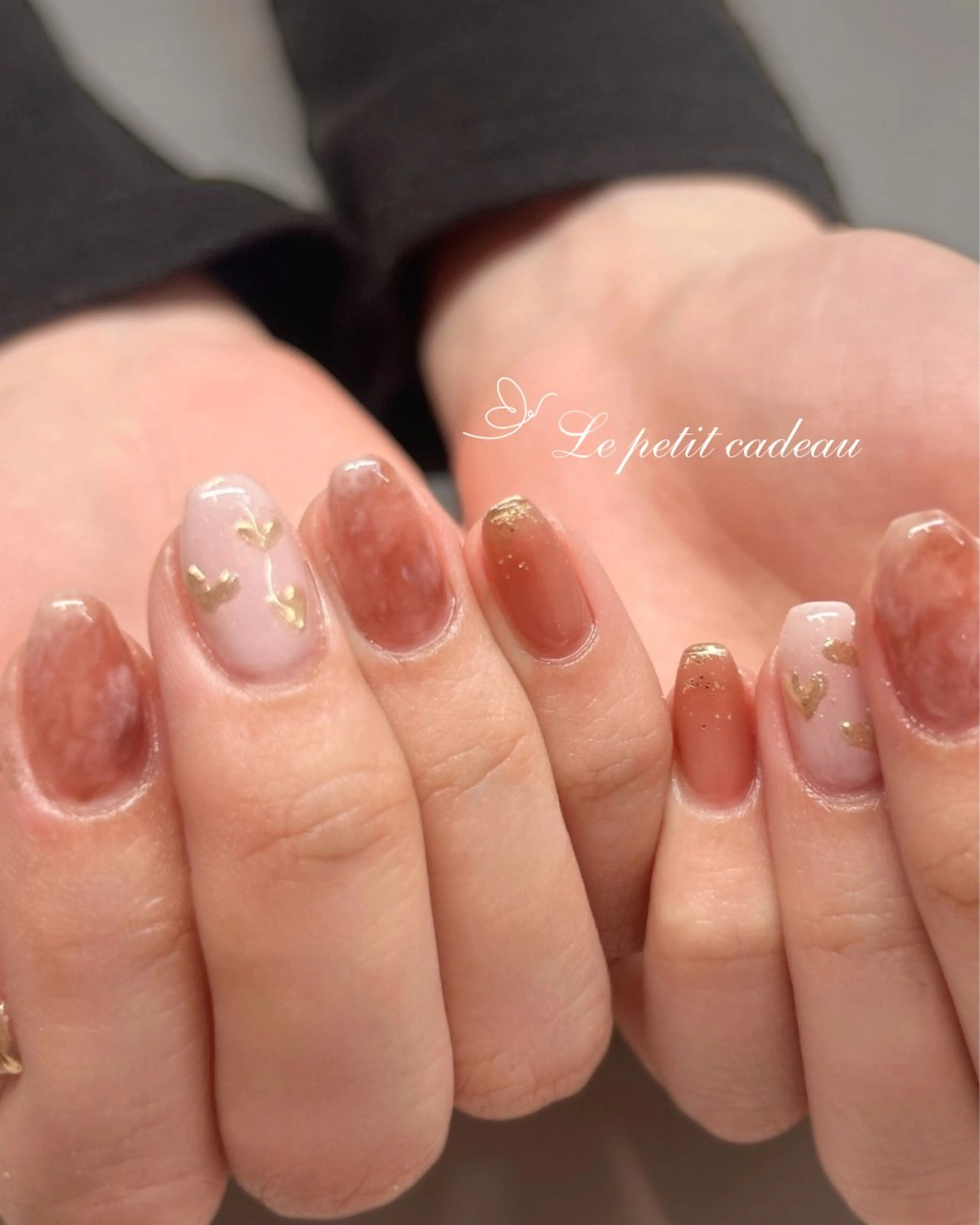 ネイル ハート 栗山 カンナのネイルデザイン