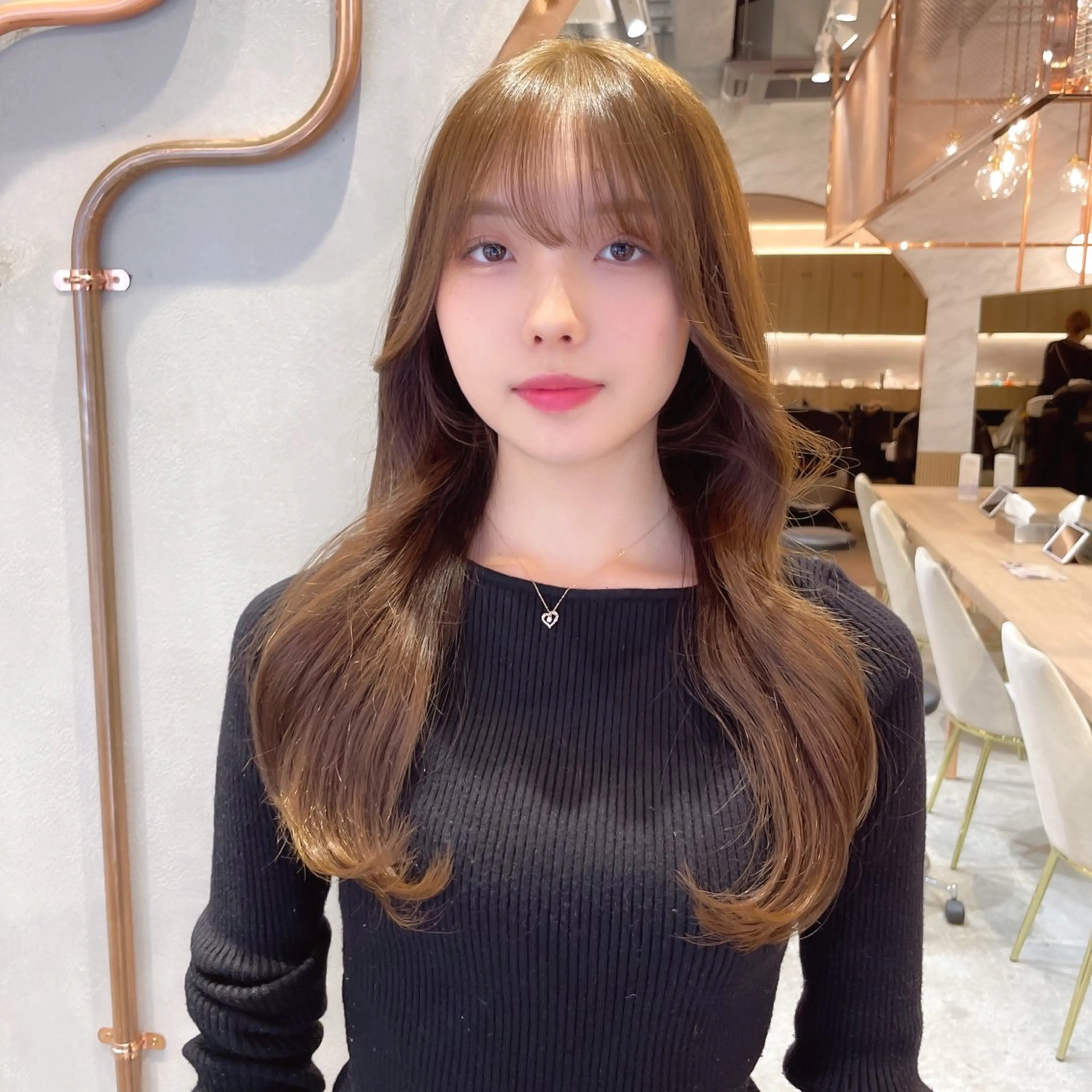 セミロング カラー カット ヘアカラー トリートメント レイヤー/韓国ヘア 縮毛矯正🫧鈴木颯のヘアスタイル