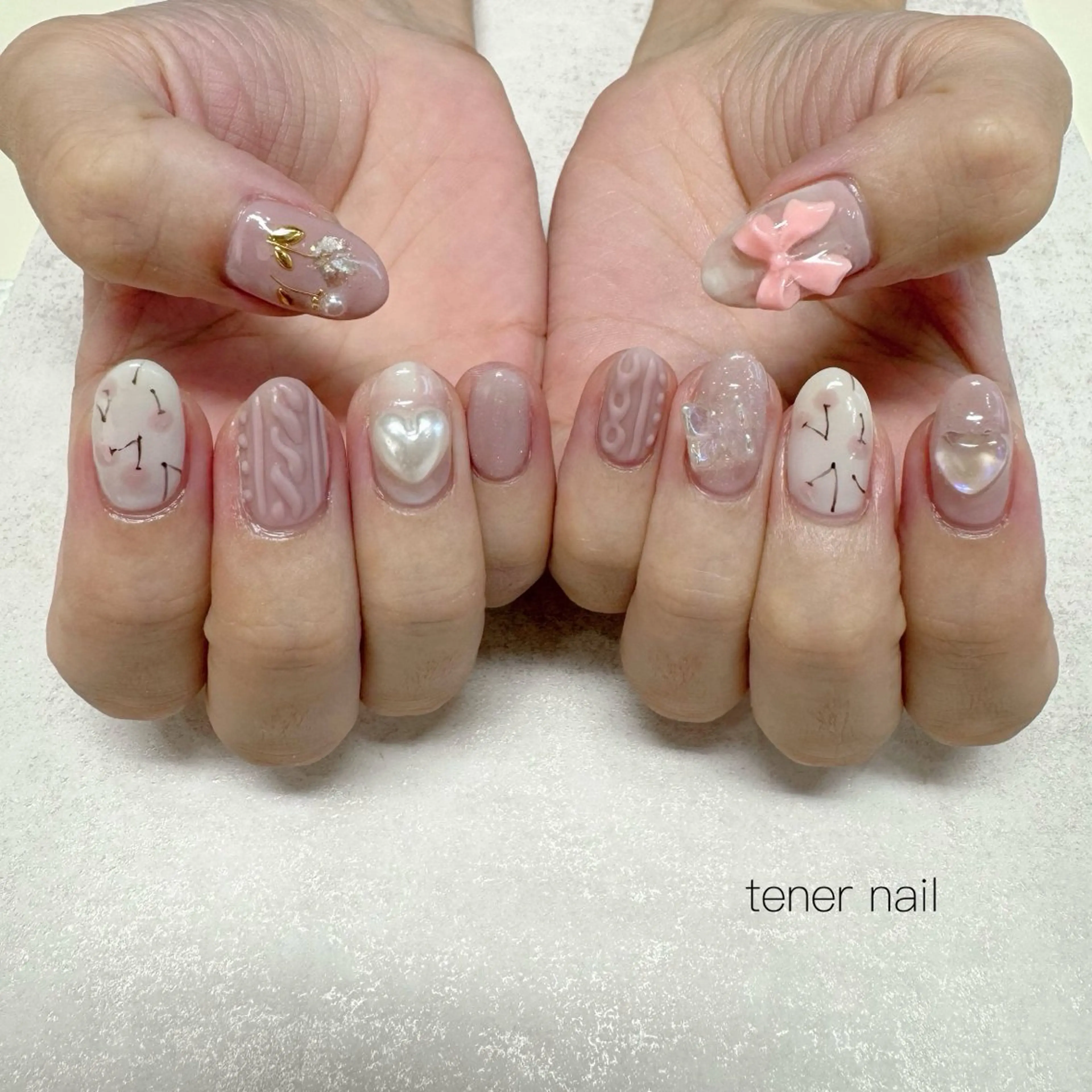 ネイル ピンク ハンドネイル tener  nail  テネルネイル所属・テネルネイル tener nailのネイルデザイン