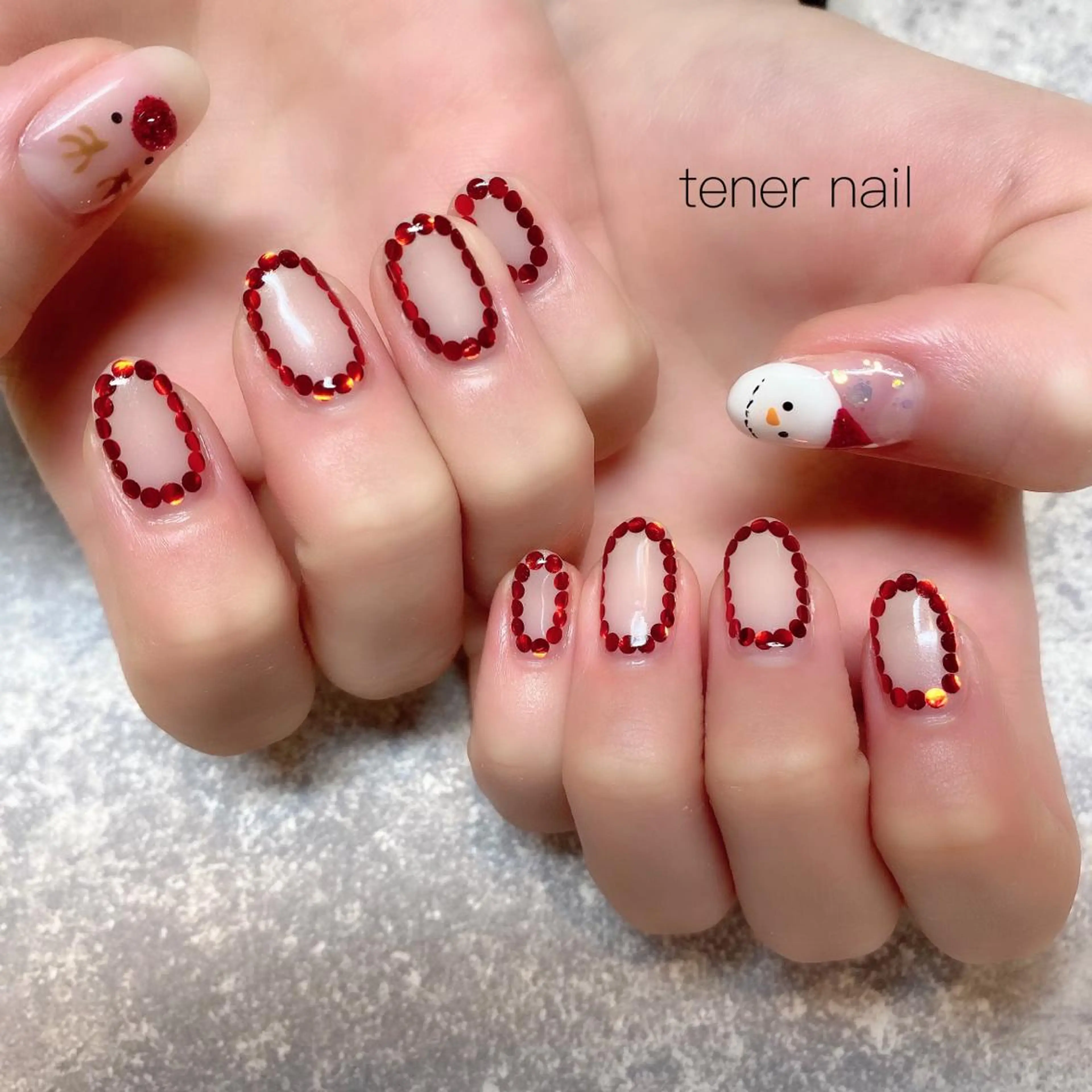 ネイル 赤色 tener  nail  テネルネイル所属・テネルネイル tener nailのネイルデザイン