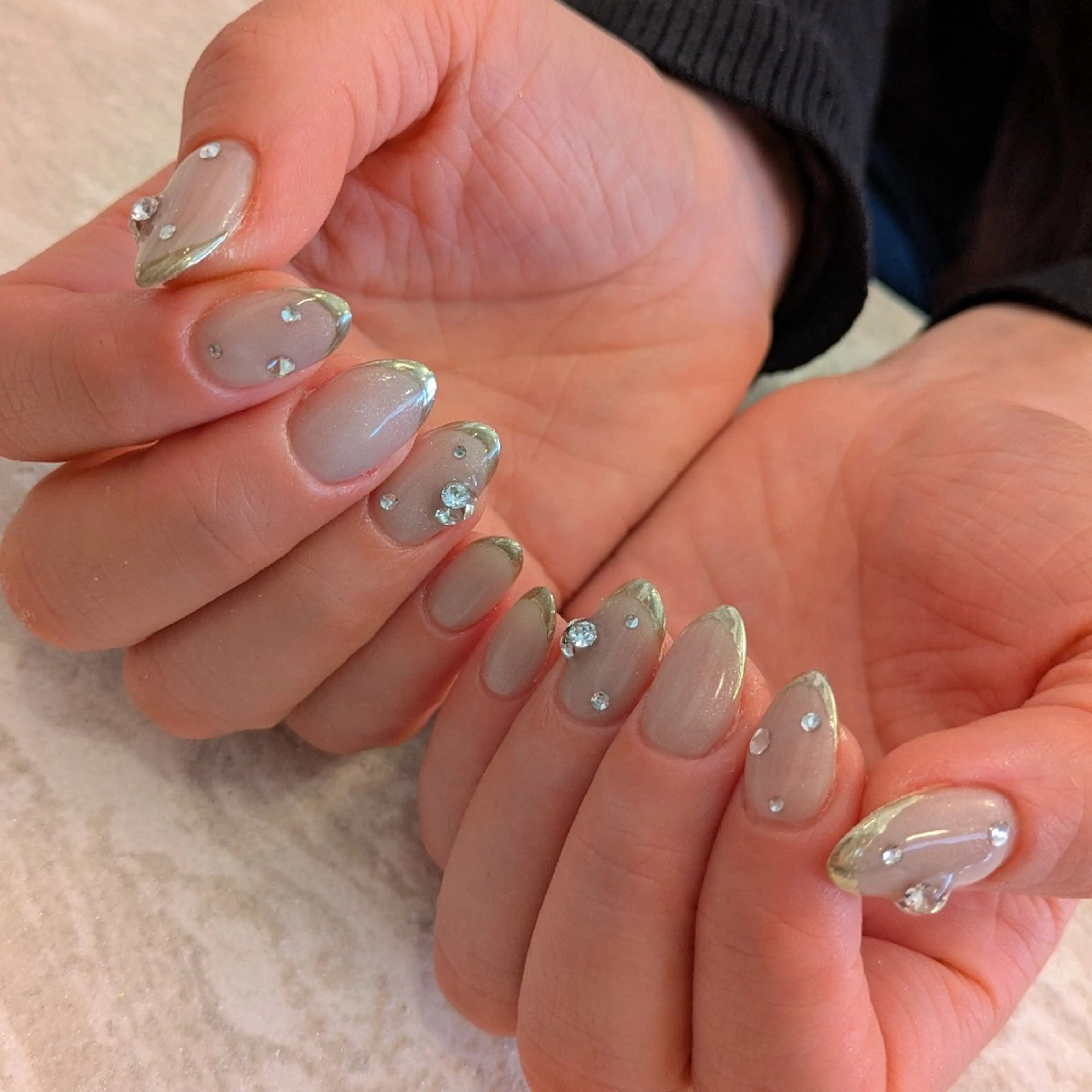 ネイル キラキラネイル ジェヌインネイル 河内のネイルデザイン