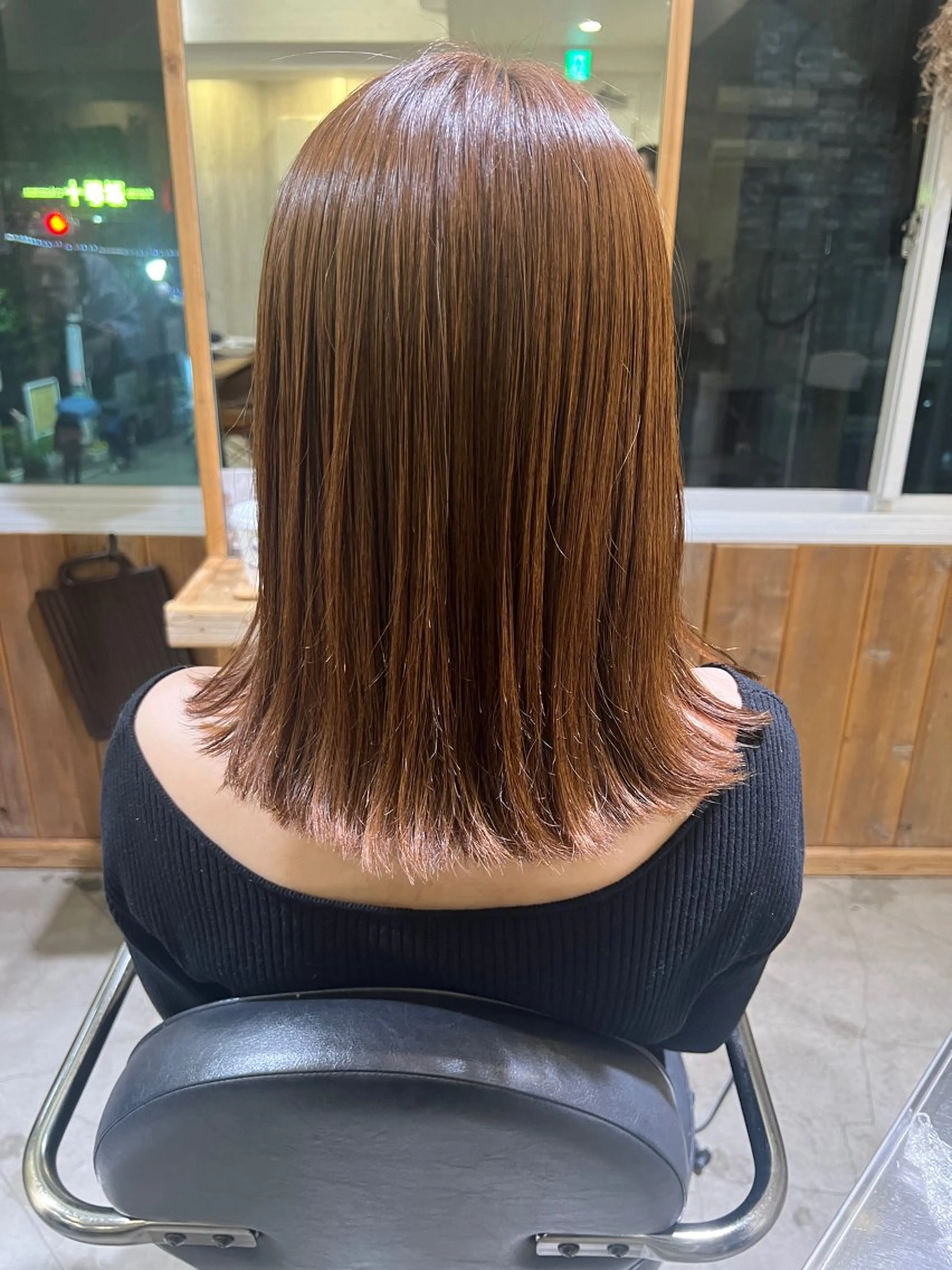 ミディアム 酸性ストレート 縮毛矯正 舘野 太嘉宏のヘアスタイル