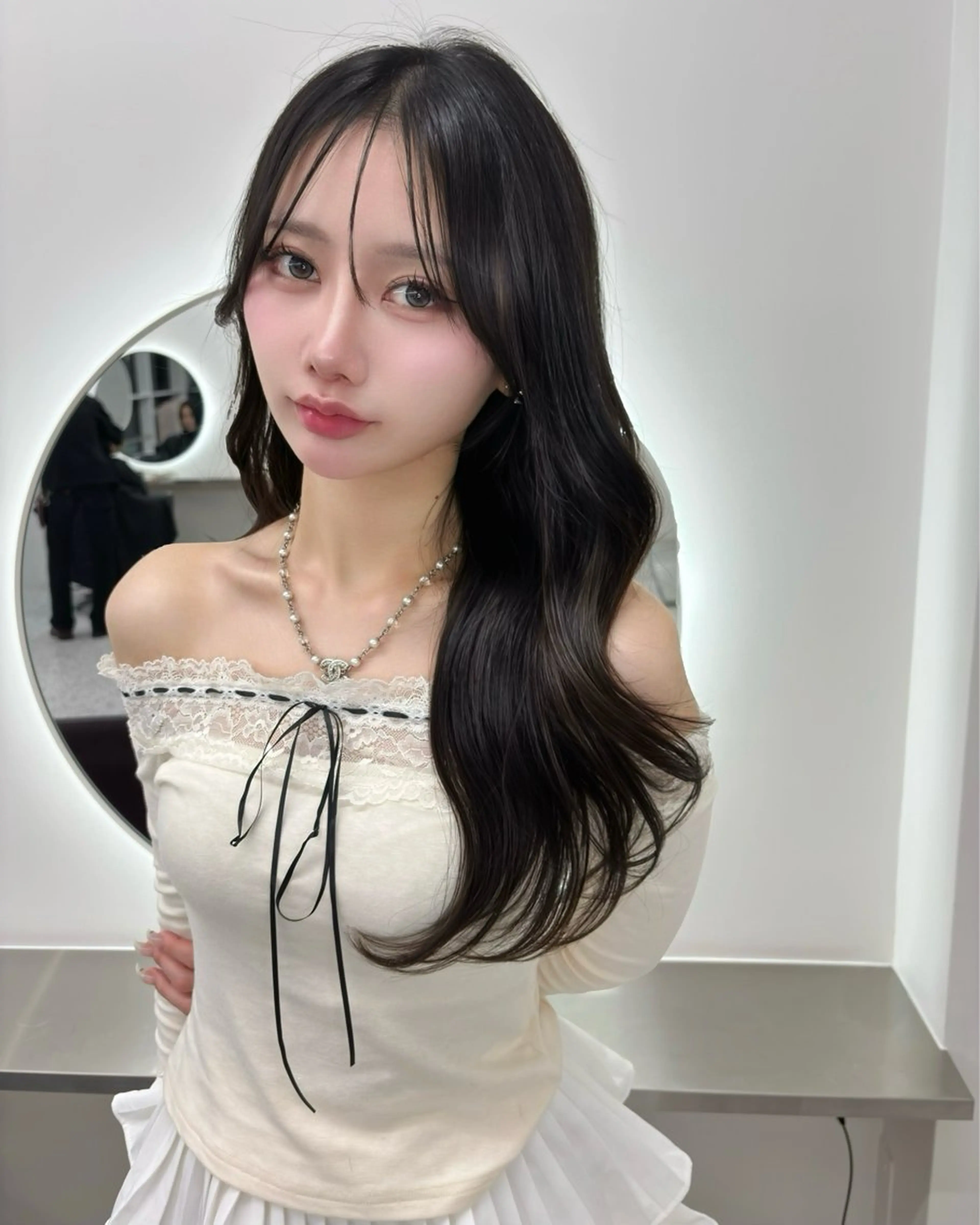 ロング カラー パーマ ヘアアレンジ グレージュ レイヤーカット カット ヘアカラー 縮毛矯正 トリートメント 🌸グレージュ/ ベージュ🌸yutaのヘアスタイル